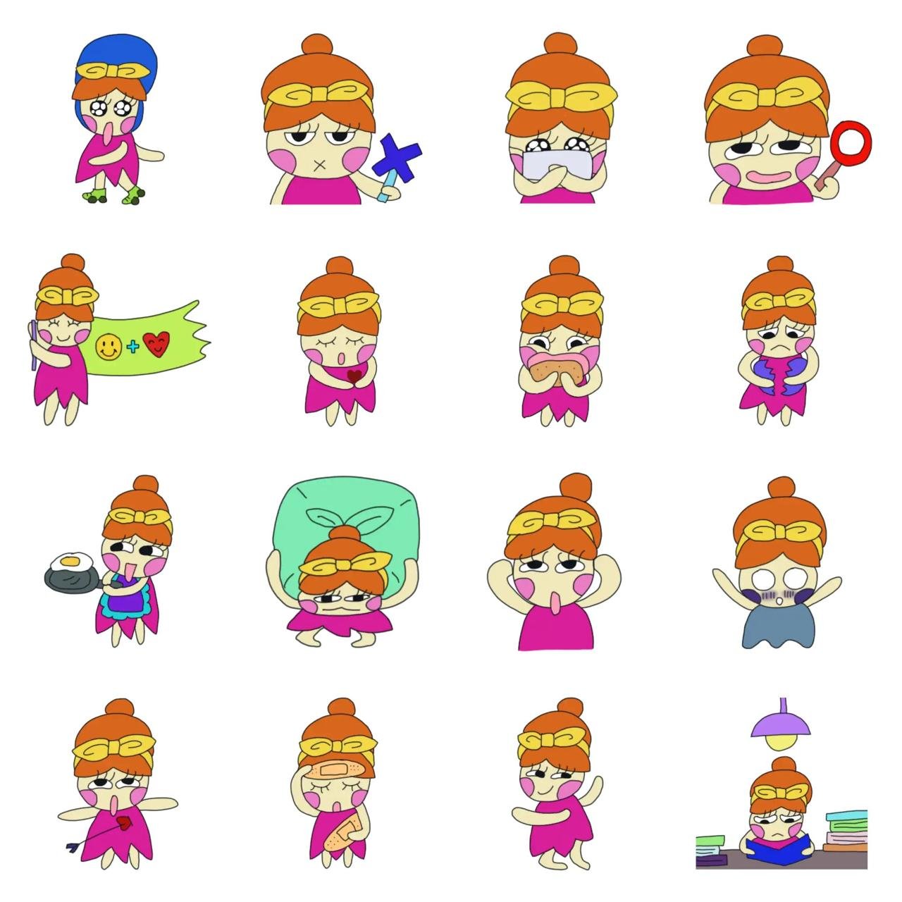 Happy tulip 2 Animation/Cartoon,Gag,People,Etc sticker pack for Whatsapp, Telegram, Signal, and others chatting and message apps