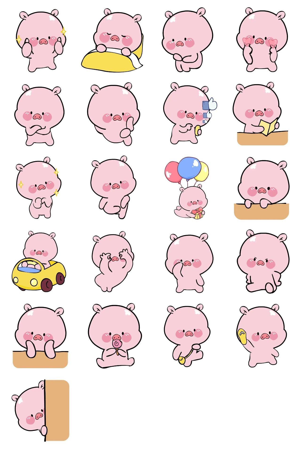 Babi! (Part.2) Animation/Cartoon,Animals,Etc,INDIA,Gag sticker pack for Whatsapp, Telegram, Signal, and others chatting and message apps