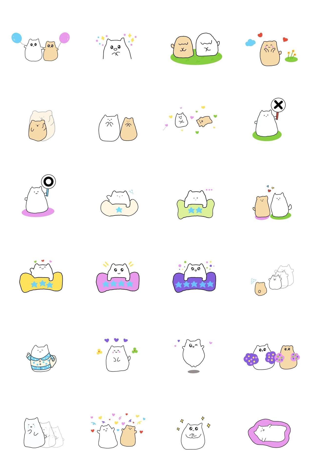 Happy puppy couple Animation/Cartoon sticker pack for Whatsapp, Telegram, Signal, and others chatting and message apps