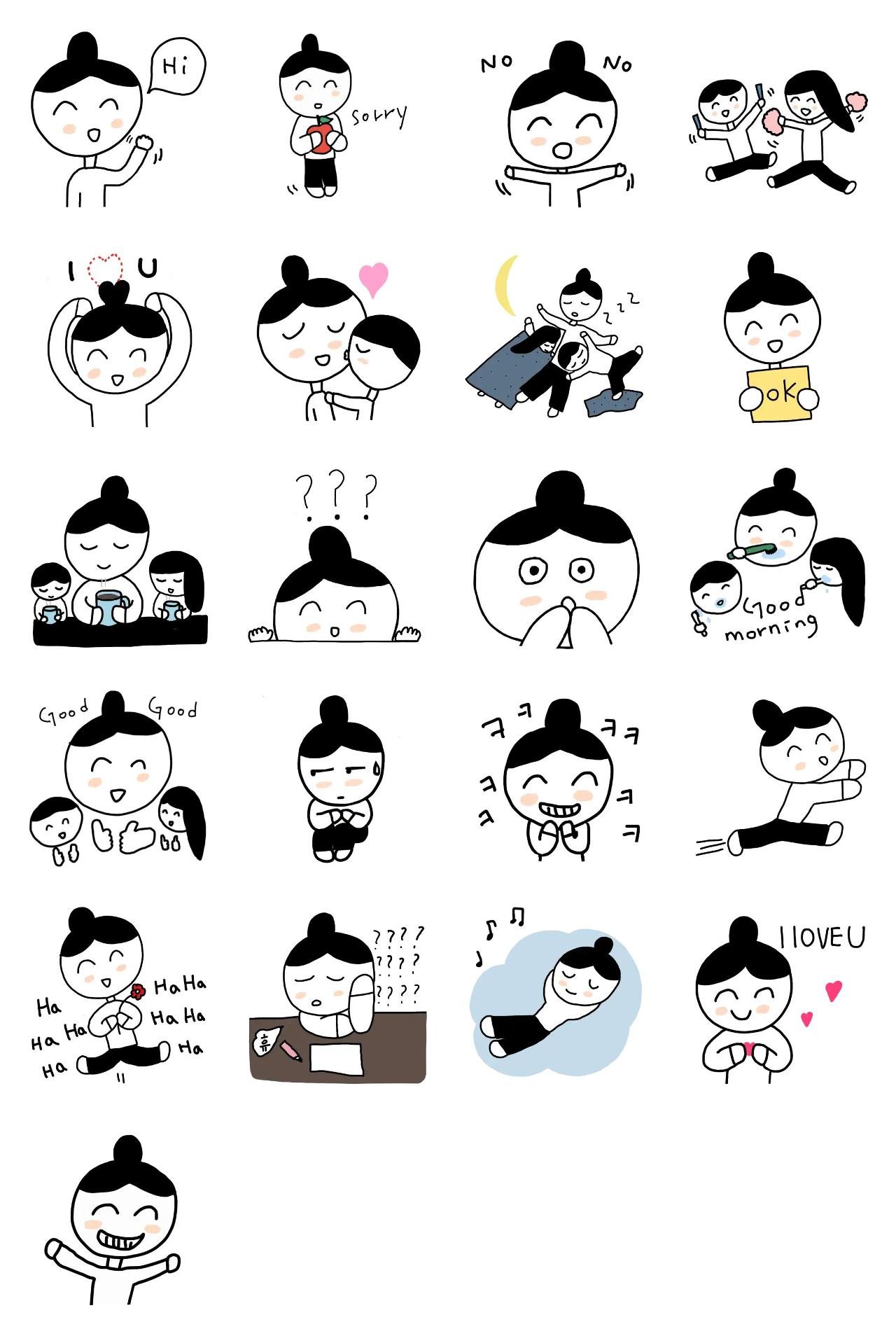 rabbisy 's family Animation/Cartoon,People,FAMILY sticker pack for Whatsapp, Telegram, Signal, and others chatting and message apps