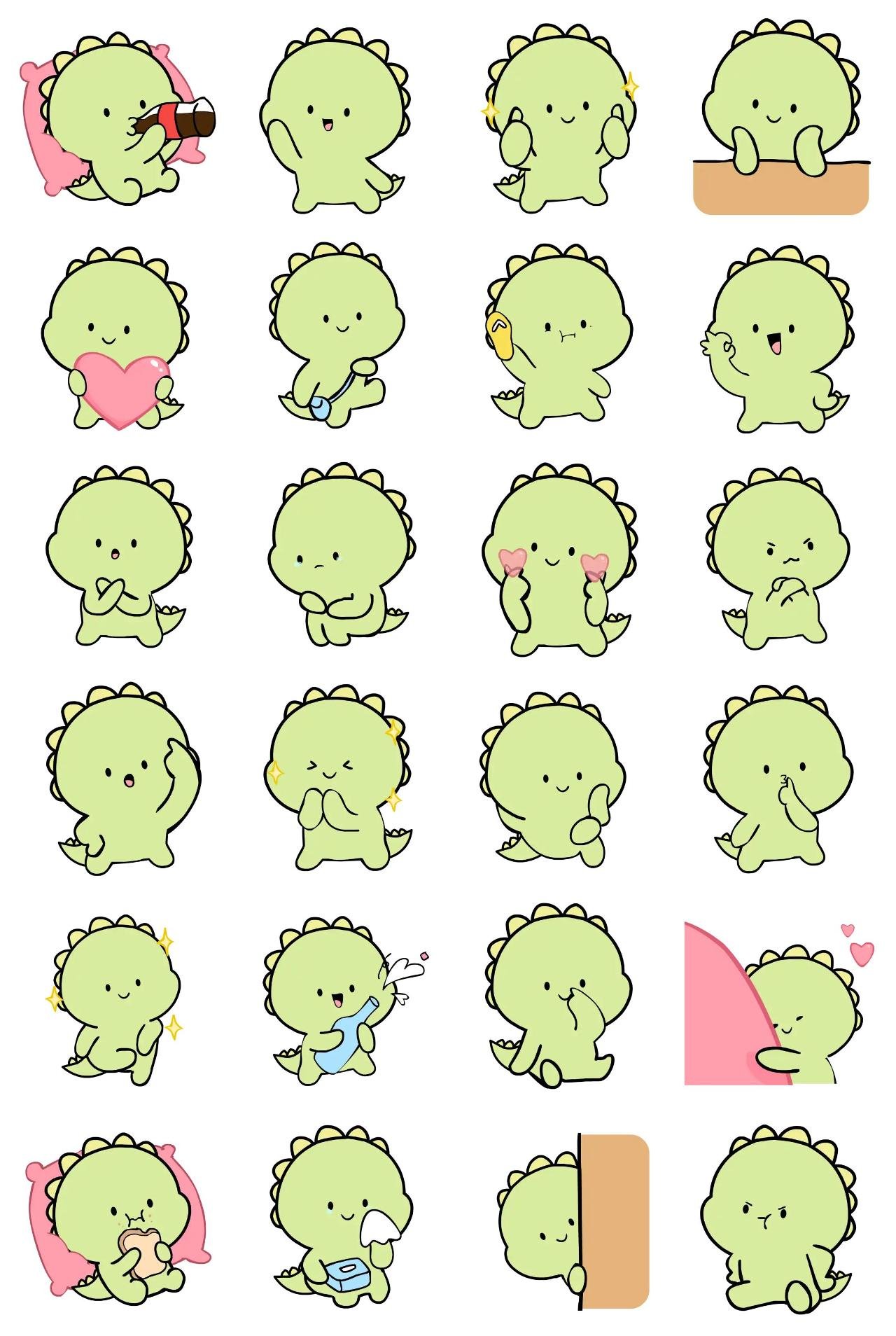 Milkysaurus! (Part.2) Animation/Cartoon,Animals,Gag,Etc,New year's day,Christmas,Valentine,FAMILY,Instruments,Romance sticker pack for Whatsapp, Telegram, Signal, and others chatting and message apps