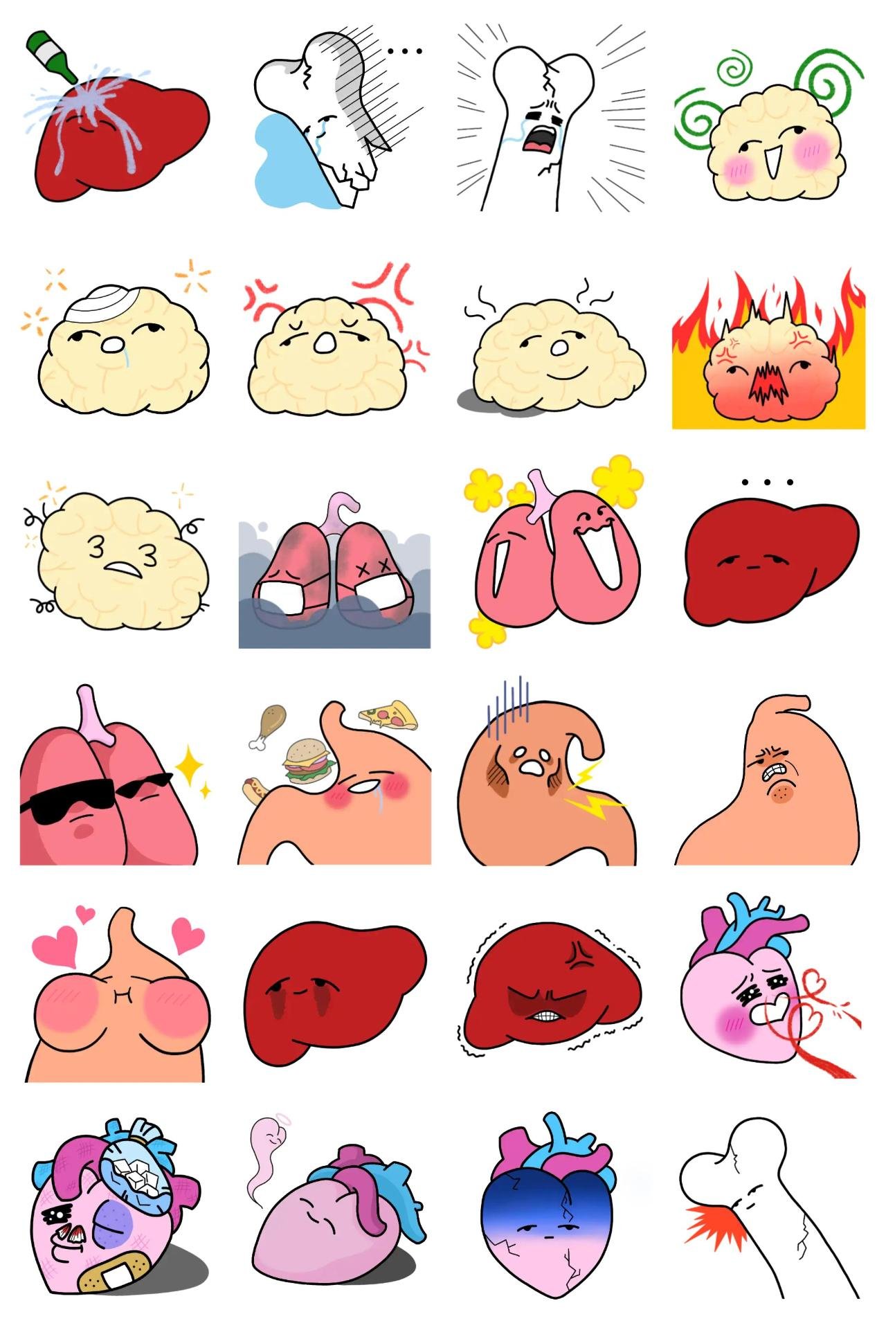 Body talk Gag,emotion sticker pack for Whatsapp, Telegram, Signal, and others chatting and message apps