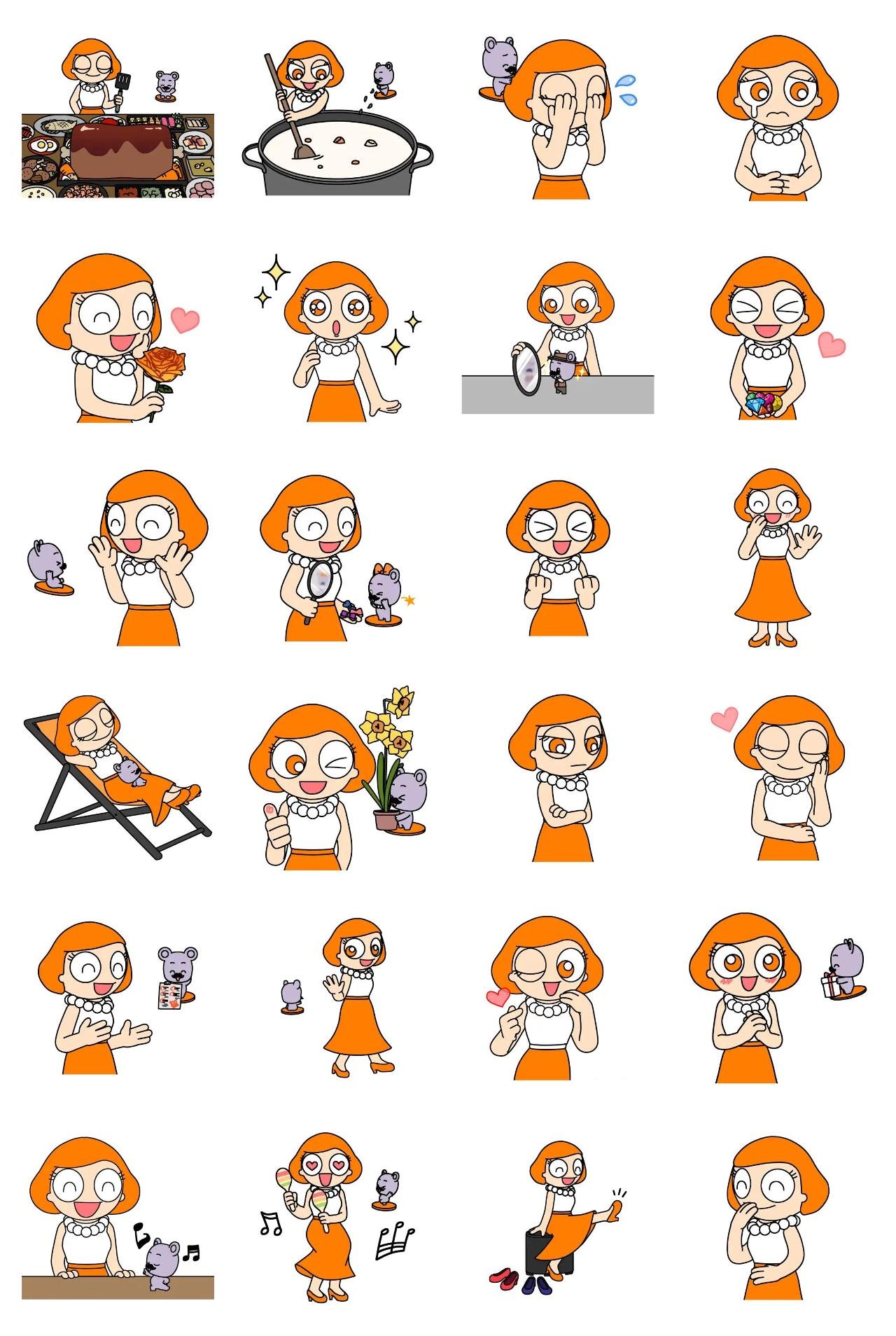 EGOFRIENDS JuHwangI's Life Animation/Cartoon sticker pack for Whatsapp, Telegram, Signal, and others chatting and message apps