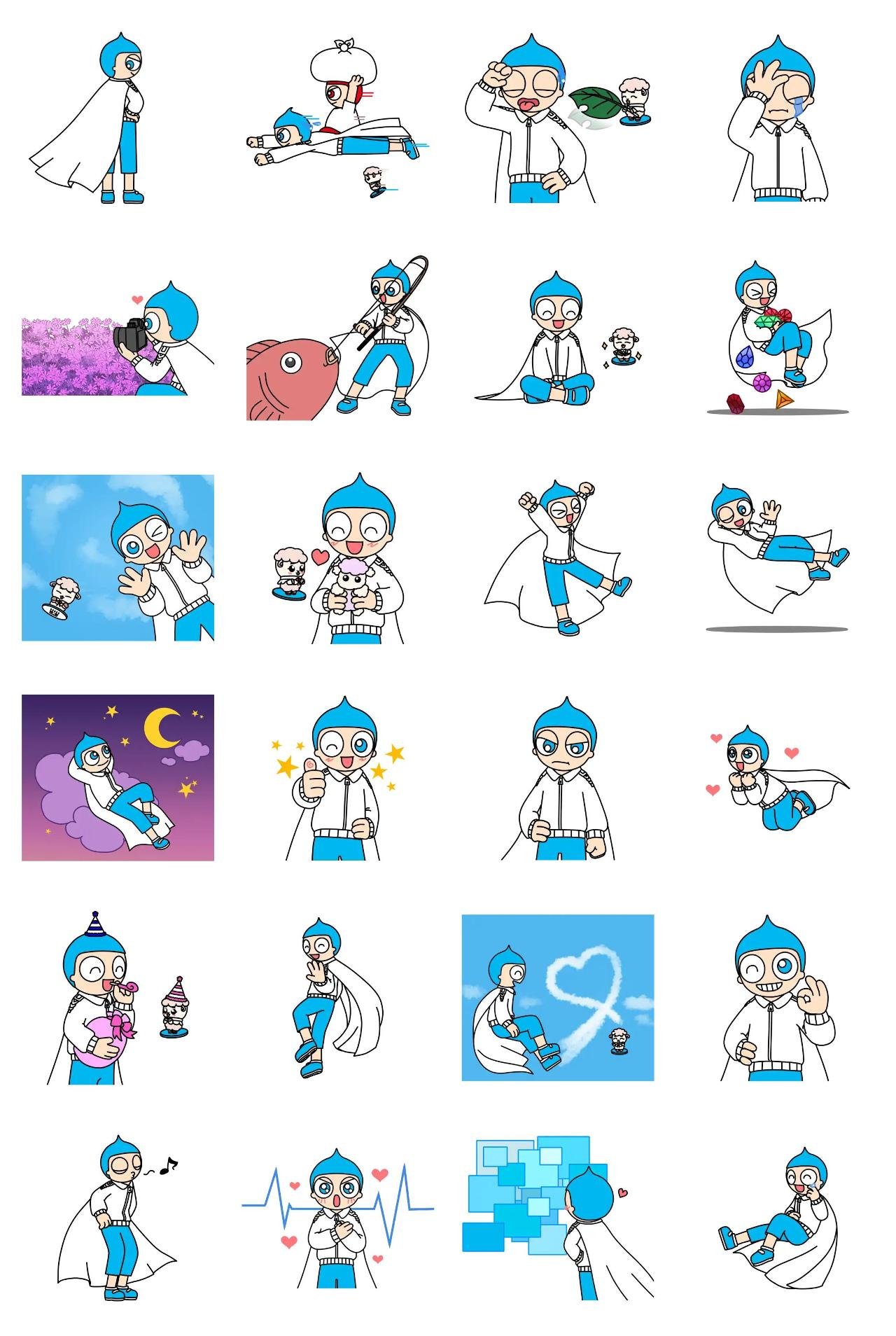 EGOFRIENDS HaNeulI's Life Animation/Cartoon sticker pack for Whatsapp, Telegram, Signal, and others chatting and message apps