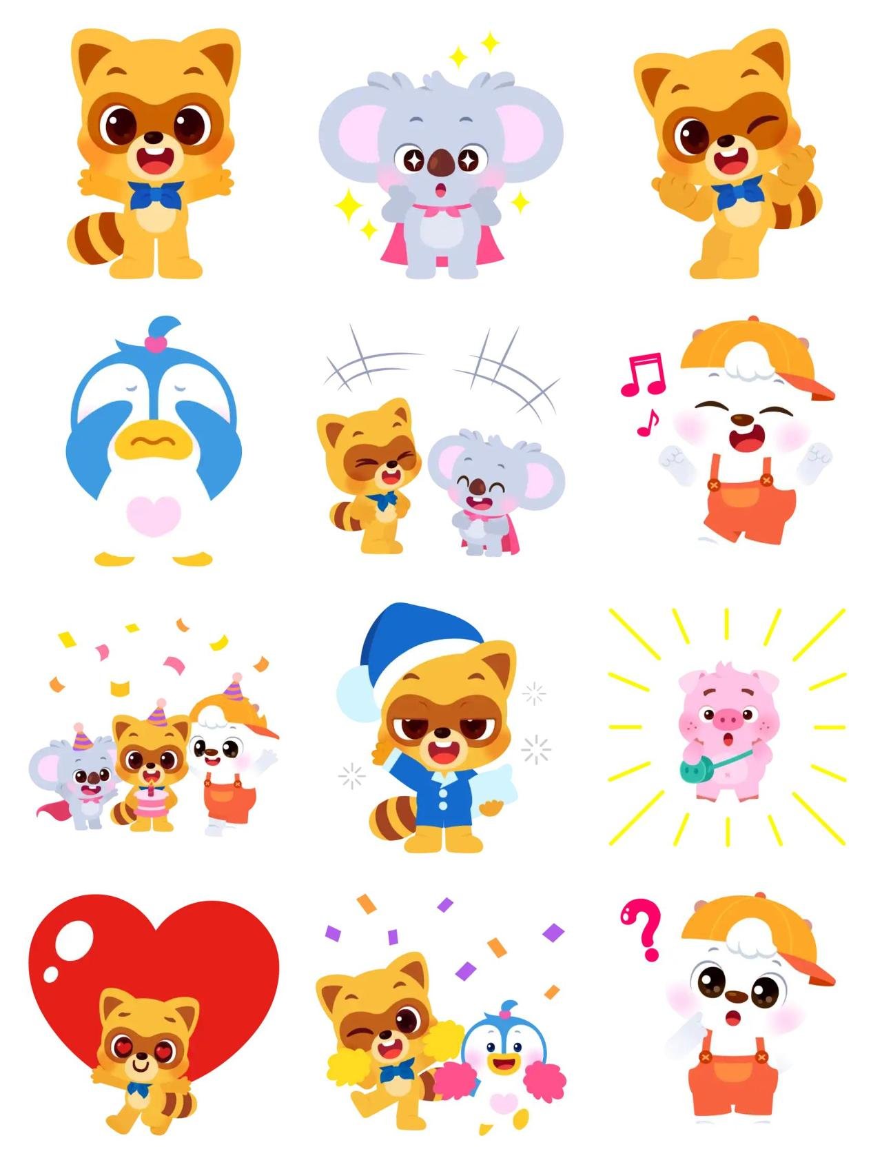 Lotty Friends Animation/Cartoon,Animals,Celebrity,Culture,Etc sticker pack for Whatsapp, Telegram, Signal, and others chatting and message apps