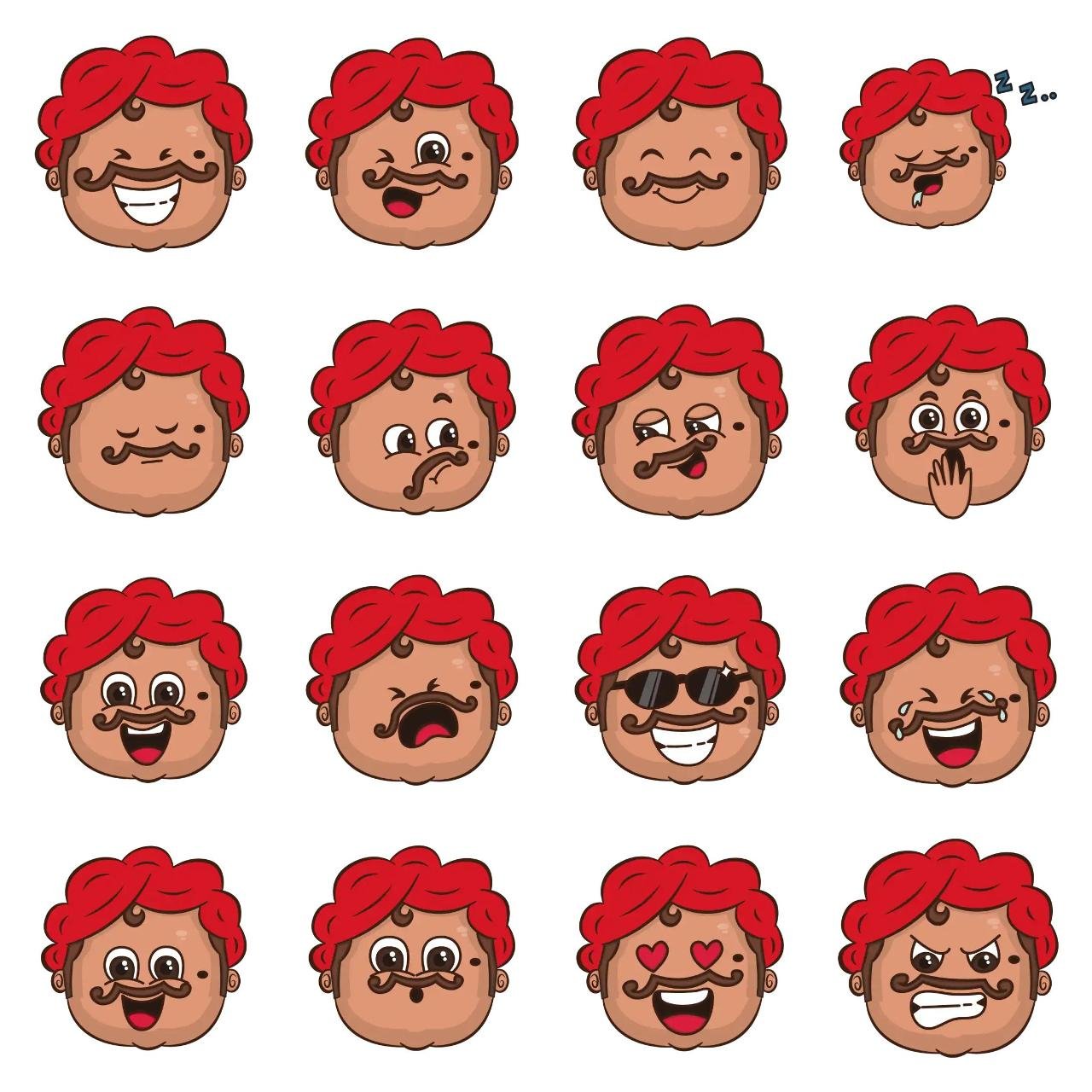 Indian Uncle Emoji Animation/Cartoon,People,INDIA sticker pack for Whatsapp, Telegram, Signal, and others chatting and message apps