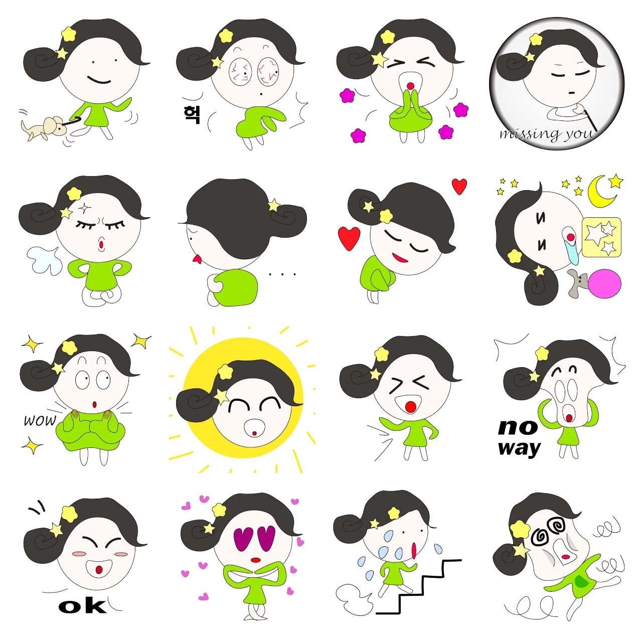 lovely bo-ra 1 Animation/Cartoon,People,FAMILY,Anniversary,Birthday,Mother's day sticker pack for Whatsapp, Telegram, Signal, and others chatting and message apps