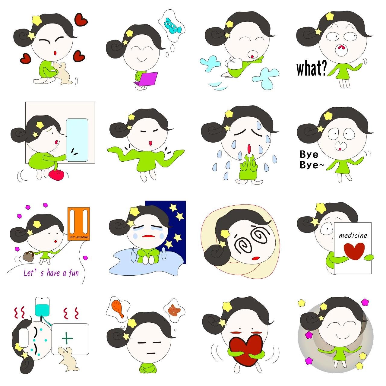 lovely bo-ra 2 Animation/Cartoon,People,FAMILY,Mother's day,Valentine,Transporations,Weather/Nature,Culture sticker pack for Whatsapp, Telegram, Signal, and others chatting and message apps