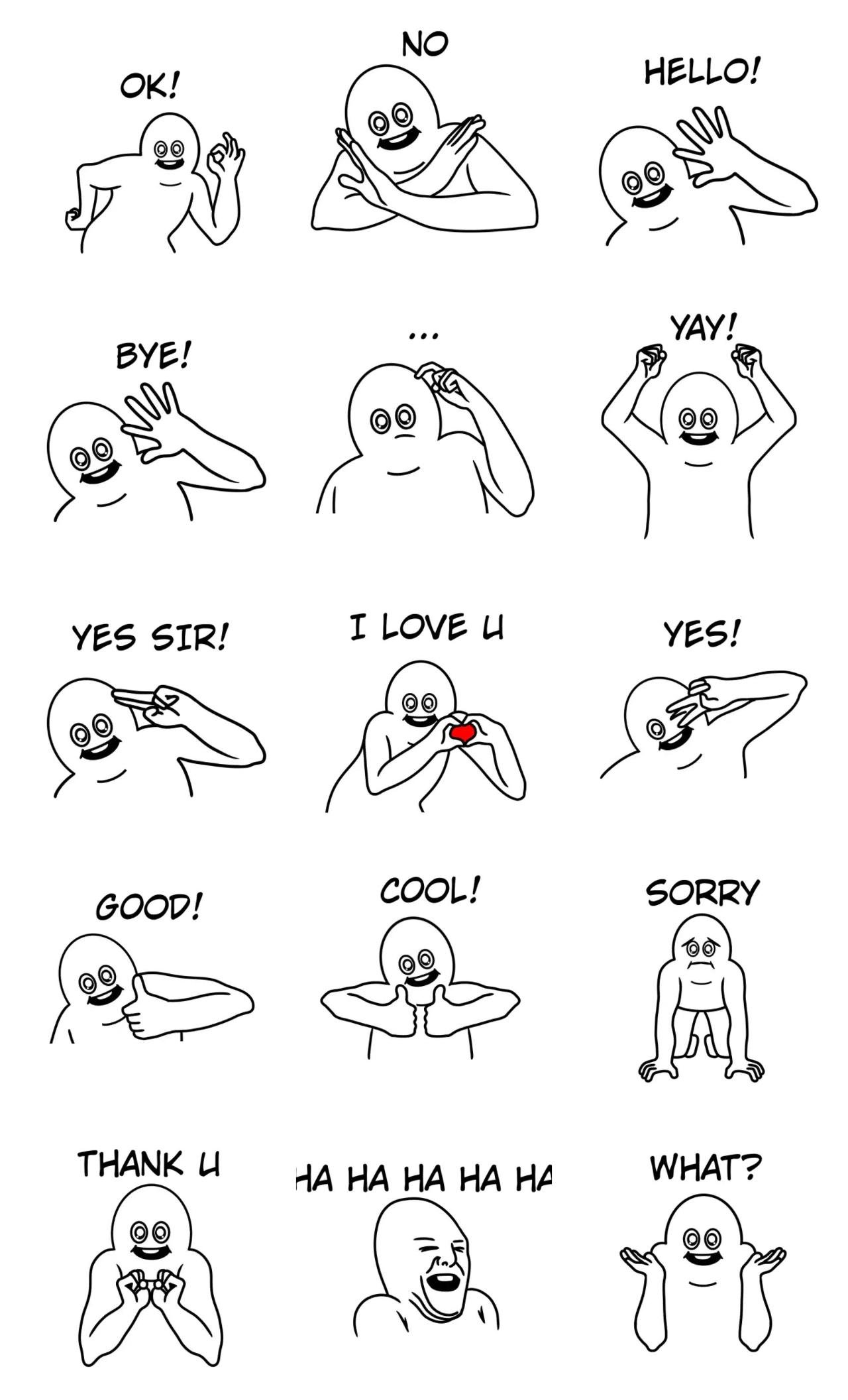 HAPPY SNOWMAN (ENGLISH) Gag,Etc sticker pack for Whatsapp, Telegram, Signal, and others chatting and message apps