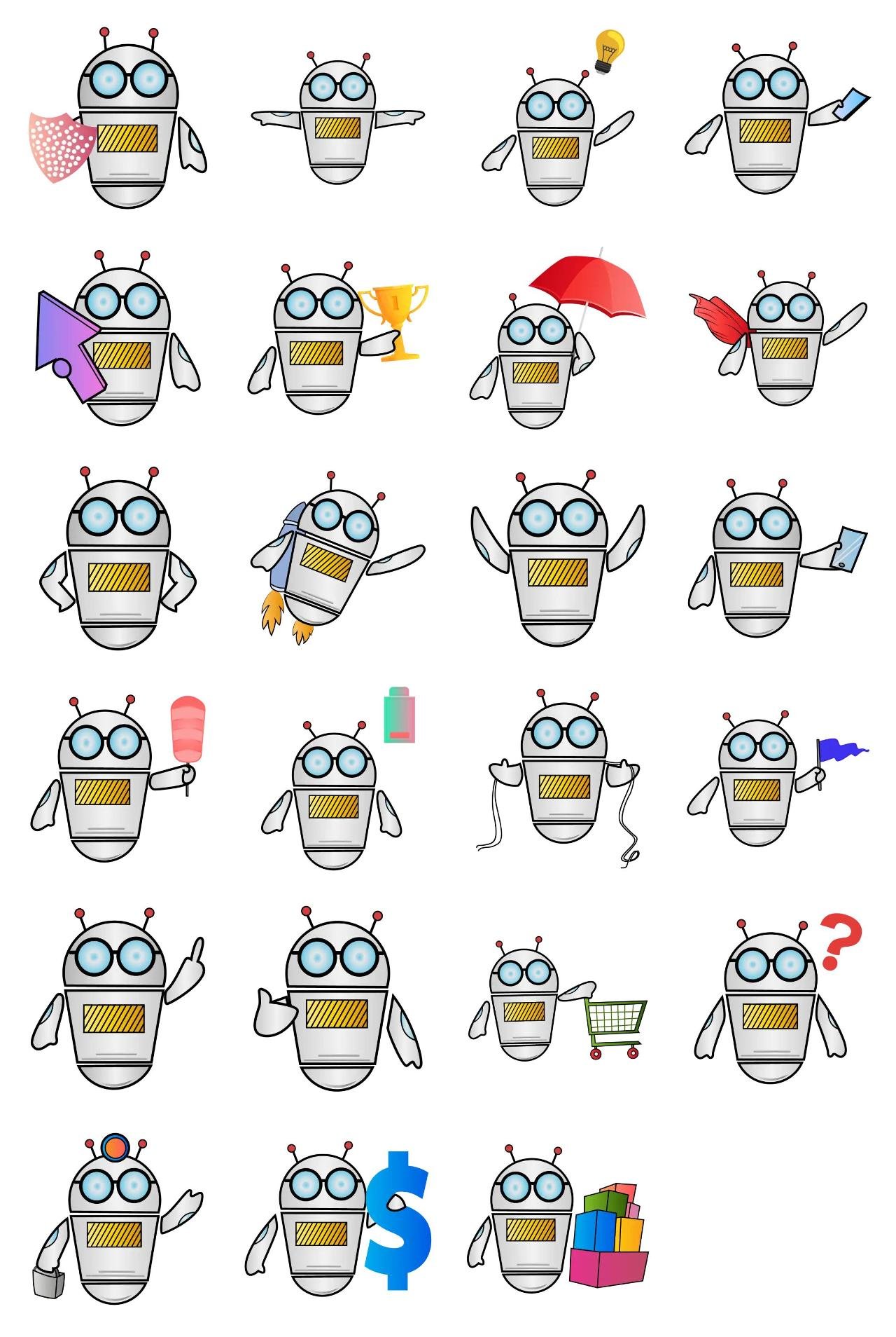 Mr. Robot Animation/Cartoon,Etc,Objects sticker pack for Whatsapp, Telegram, Signal, and others chatting and message apps