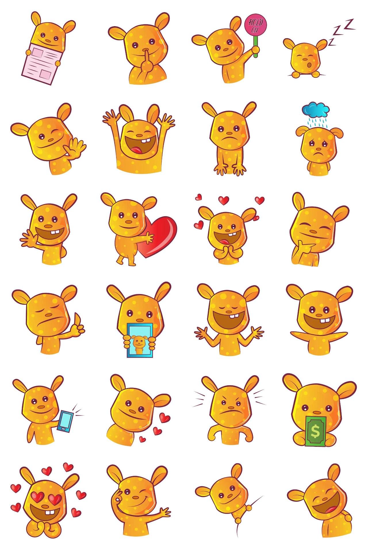 Yellow Teddy Bear Animation/Cartoon,Animals,INDIA sticker pack for Whatsapp, Telegram, Signal, and others chatting and message apps