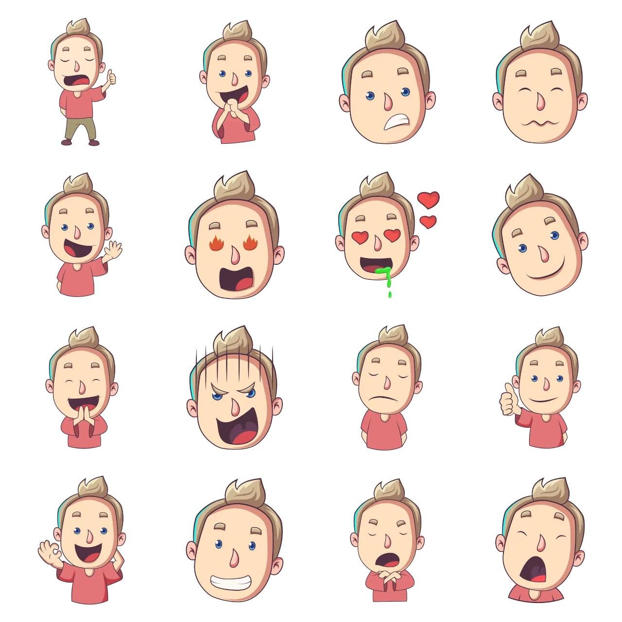 Funny Boy Animation/Cartoon,People,INDIA sticker pack for Whatsapp, Telegram, Signal, and others chatting and message apps