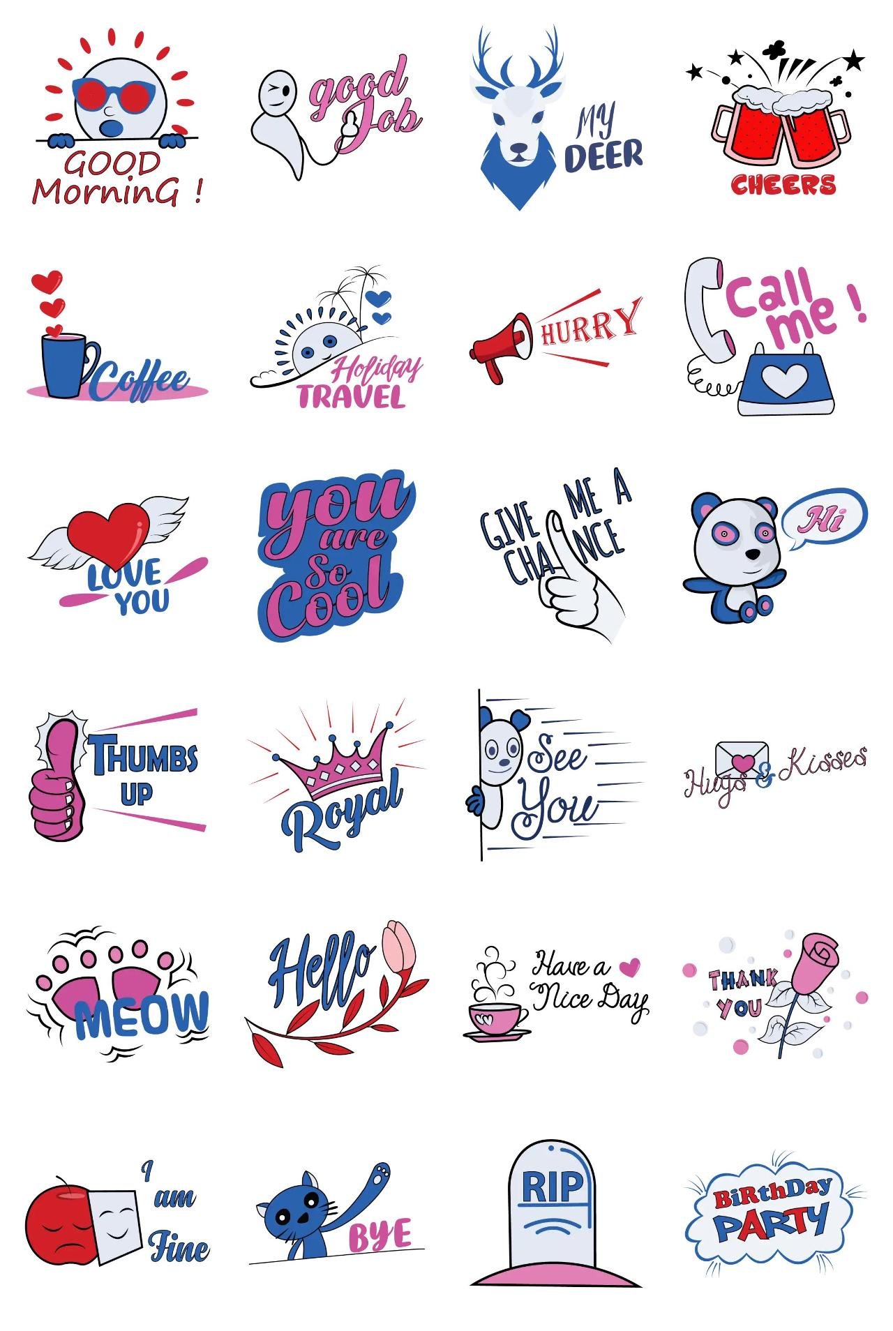 Text Sticker 05 Animation/Cartoon,People,Animals,INDIA sticker pack for Whatsapp, Telegram, Signal, and others chatting and message apps