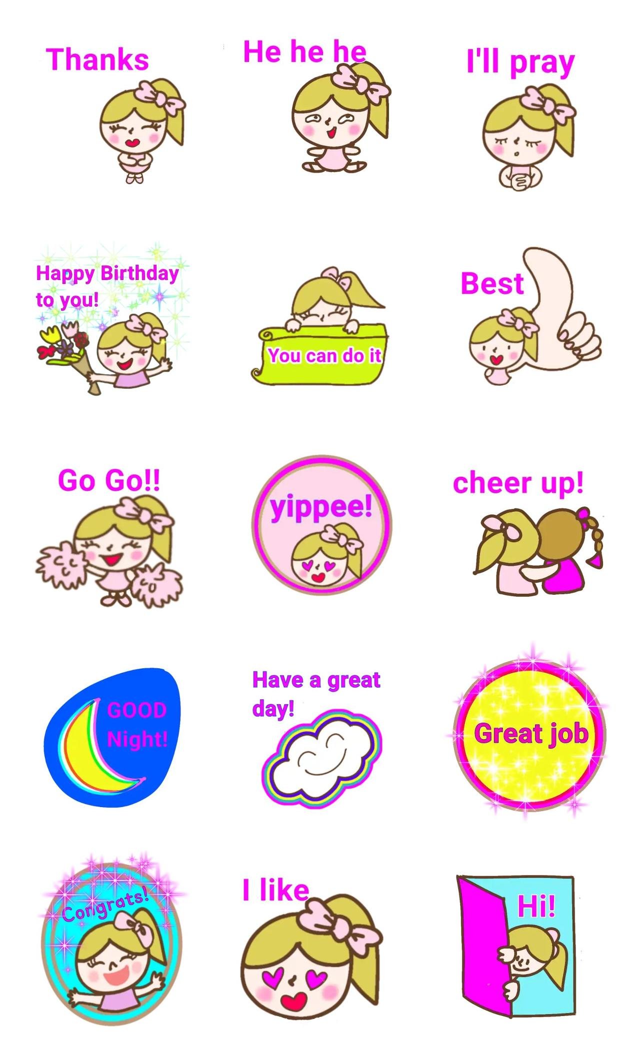 pinklalla's talk People,Etc,Birthday,Celebrity sticker pack for Whatsapp, Telegram, Signal, and others chatting and message apps