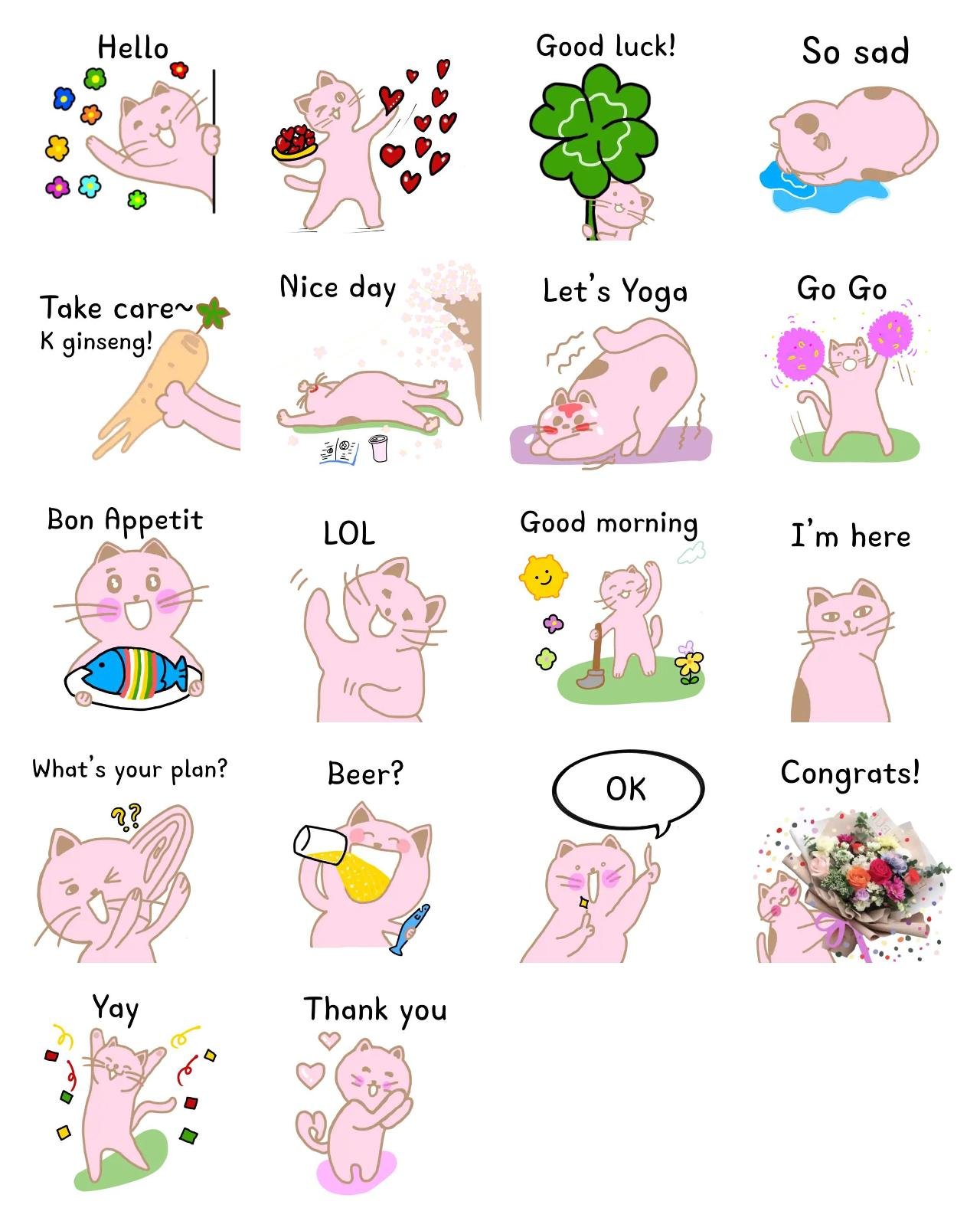 Sweet Friend Kittie Animation/Cartoon,Animals,Etc,People,Culture sticker pack for Whatsapp, Telegram, Signal, and others chatting and message apps