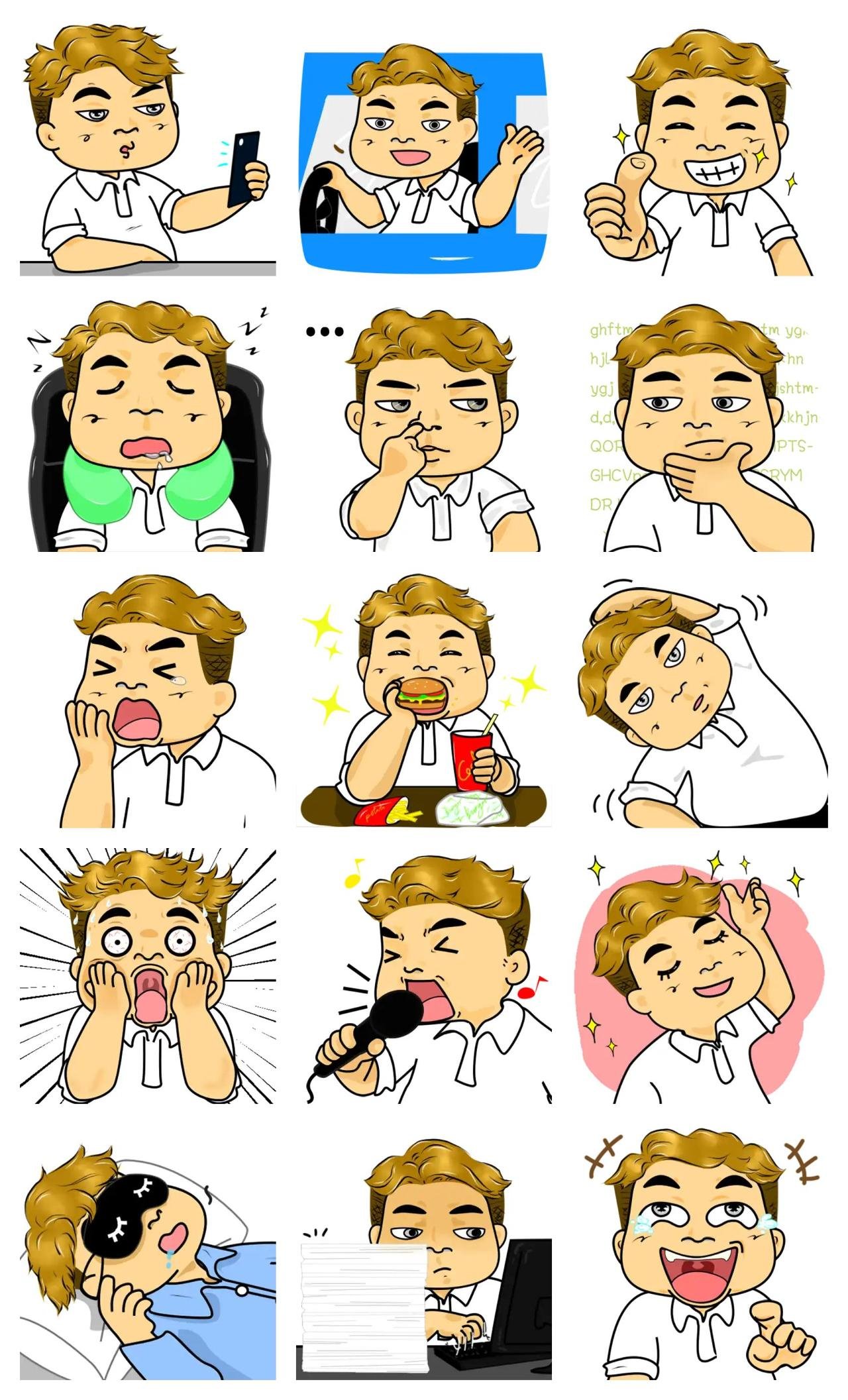 Mr.M a ordinary officer Animation/Cartoon,People sticker pack for Whatsapp, Telegram, Signal, and others chatting and message apps