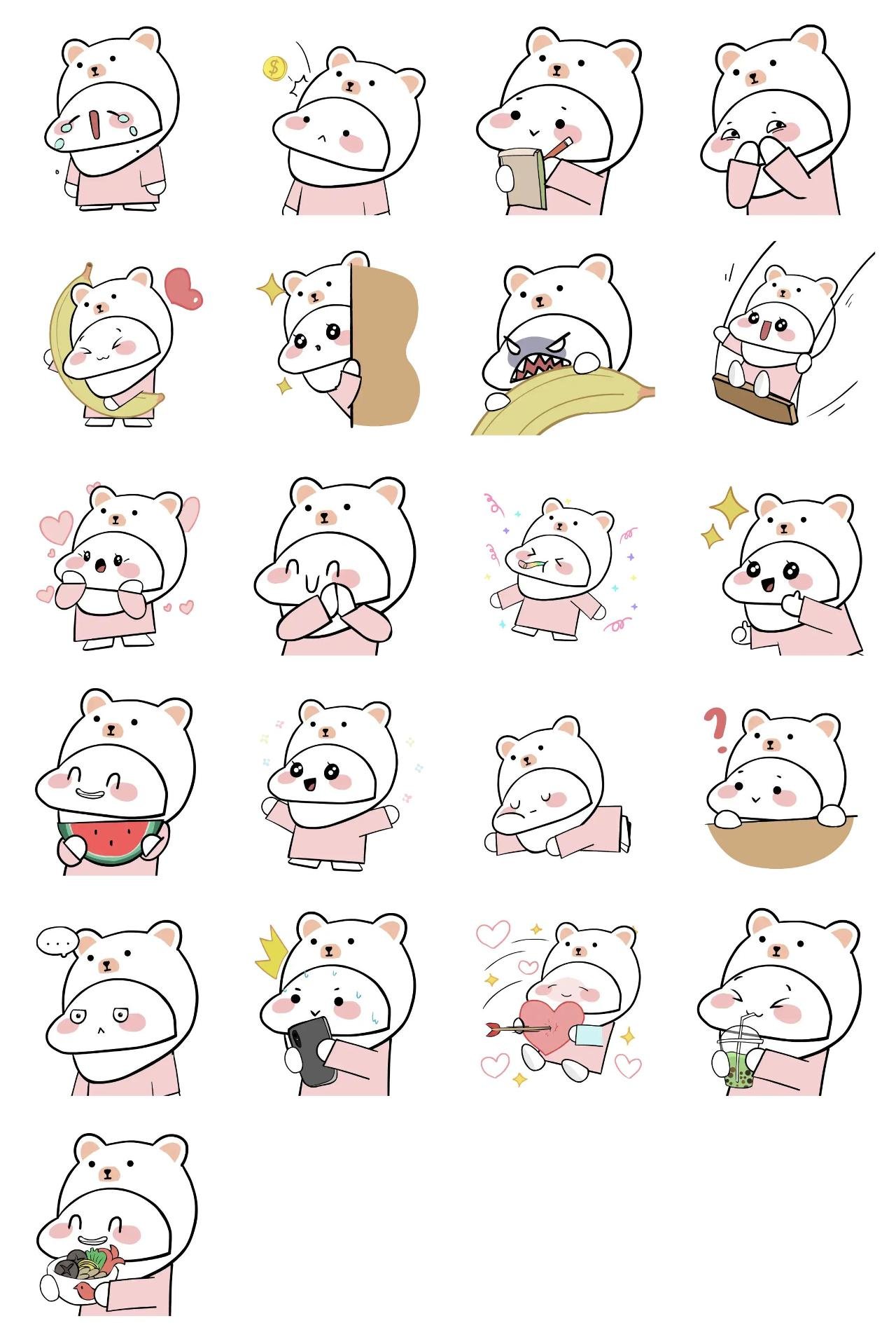 Hijabear #1 Animation/Cartoon,Animals,Food/Drink,People,Romance,Objects,Valentine,FAMILY,Anniversary,RAMADAN sticker pack for Whatsapp, Telegram, Signal, and others chatting and message apps