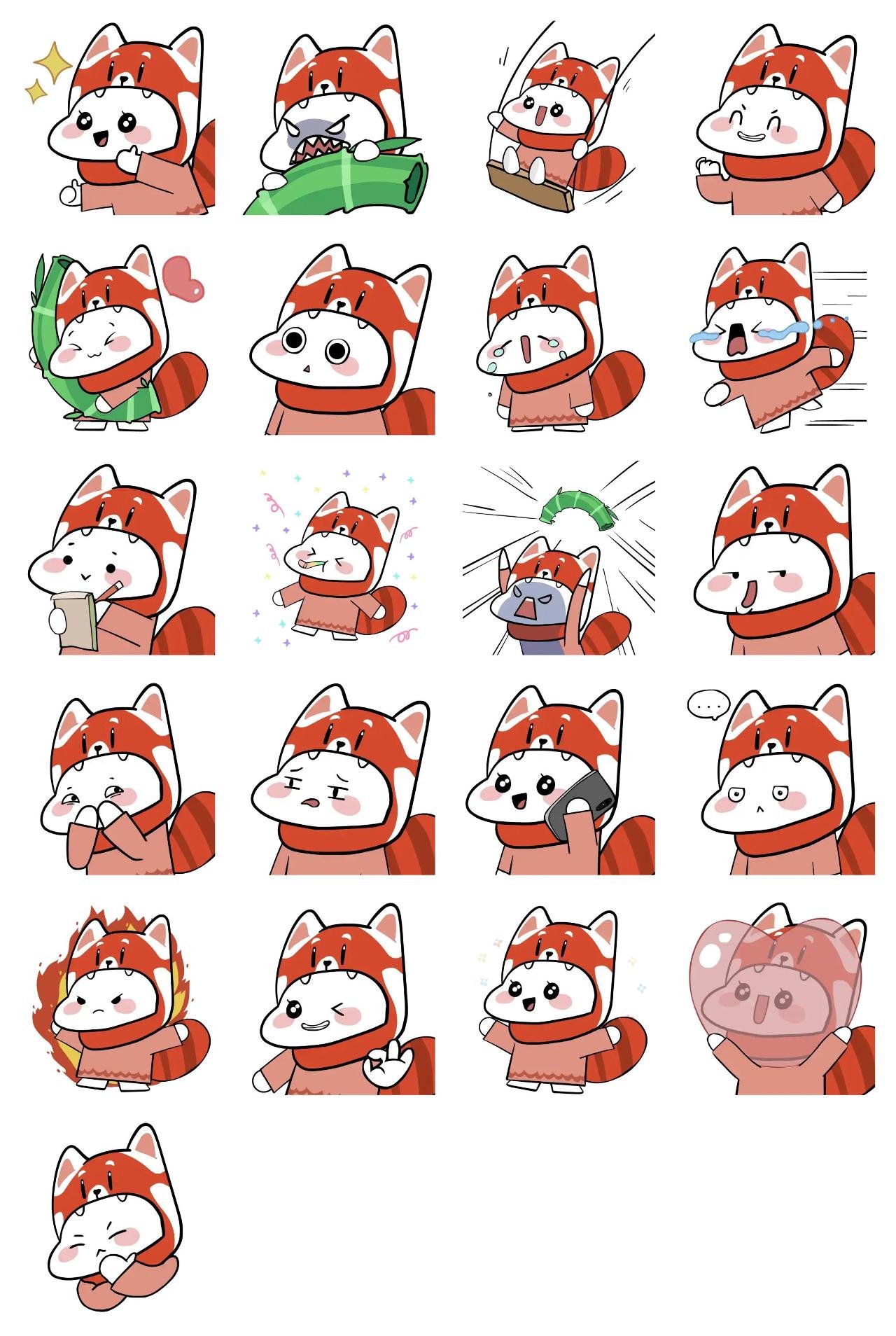 Luby Panda #2 Animation/Cartoon,Animals,Food/Drink,Gag,Halloween,Romance,Valentine,FAMILY,Anniversary,Birthday,Vacation,RAMADAN sticker pack for Whatsapp, Telegram, Signal, and others chatting and message apps