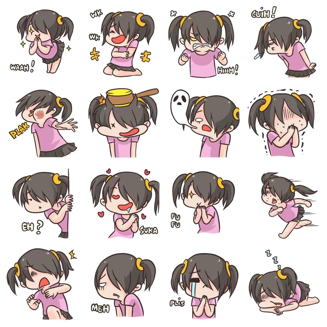 MeiMei Animation/Cartoon,Celebrity,People sticker pack for Whatsapp, Telegram, Signal, and others chatting and message apps