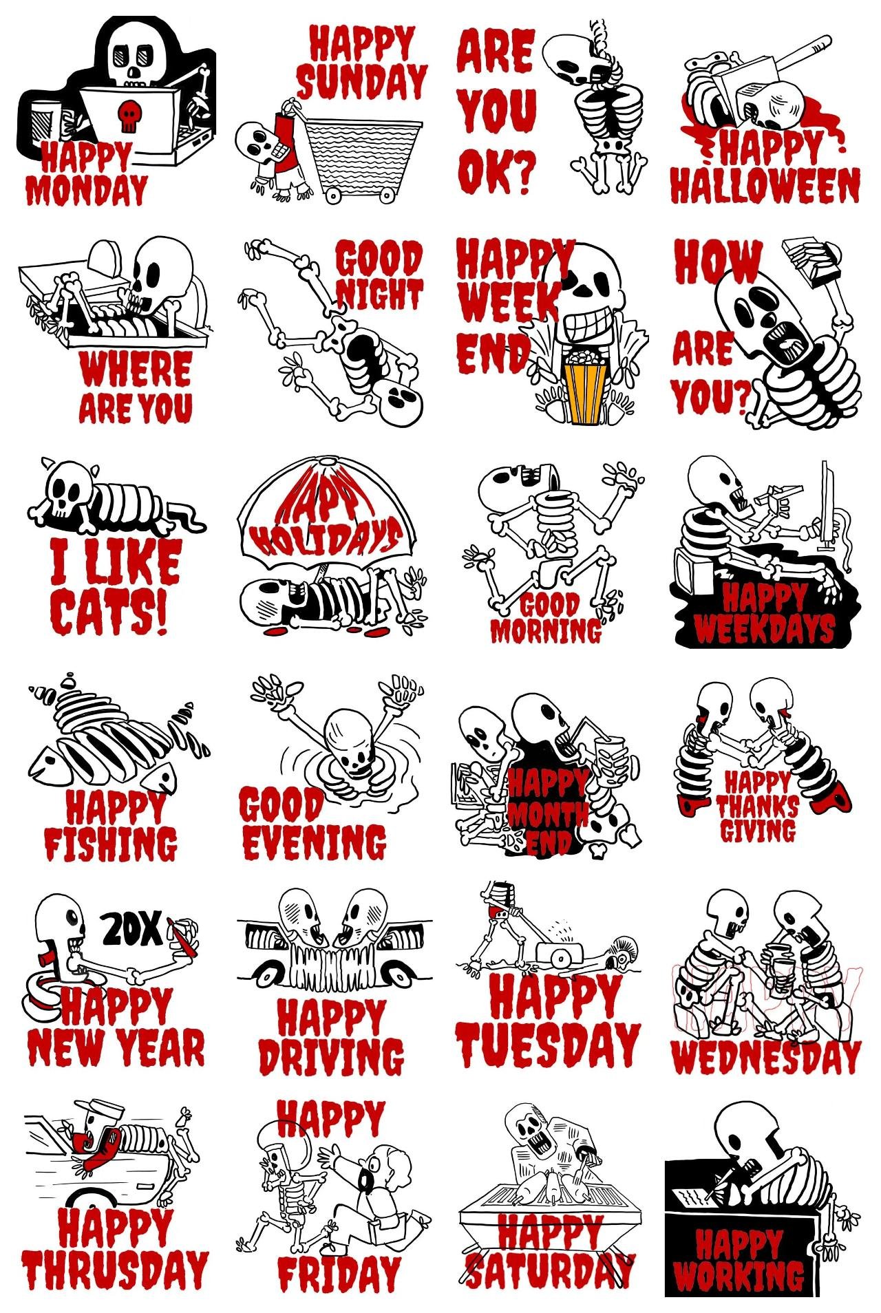 Halloween fun Animation/Cartoon,Halloween,People,Culture,New year's day sticker pack for Whatsapp, Telegram, Signal, and others chatting and message apps