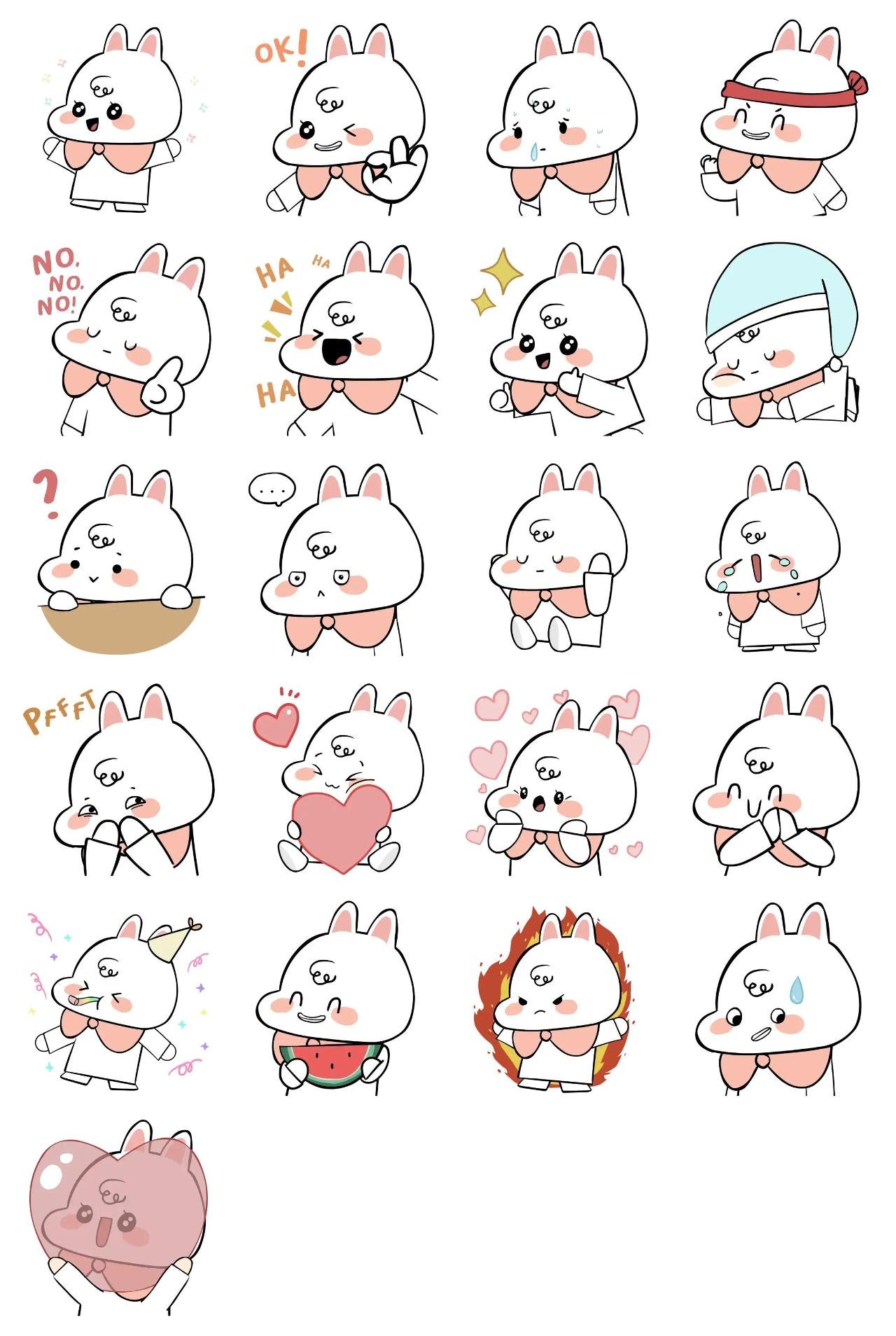 Chubby Bunny #1 Animation/Cartoon,Animals,Food/Drink,Gag,People,Halloween,Romance,Objects,Culture,Valentine,FAMILY,Anniversary,Birthday,Vacation,RAMADAN sticker pack for Whatsapp, Telegram, Signal, and others chatting and message apps