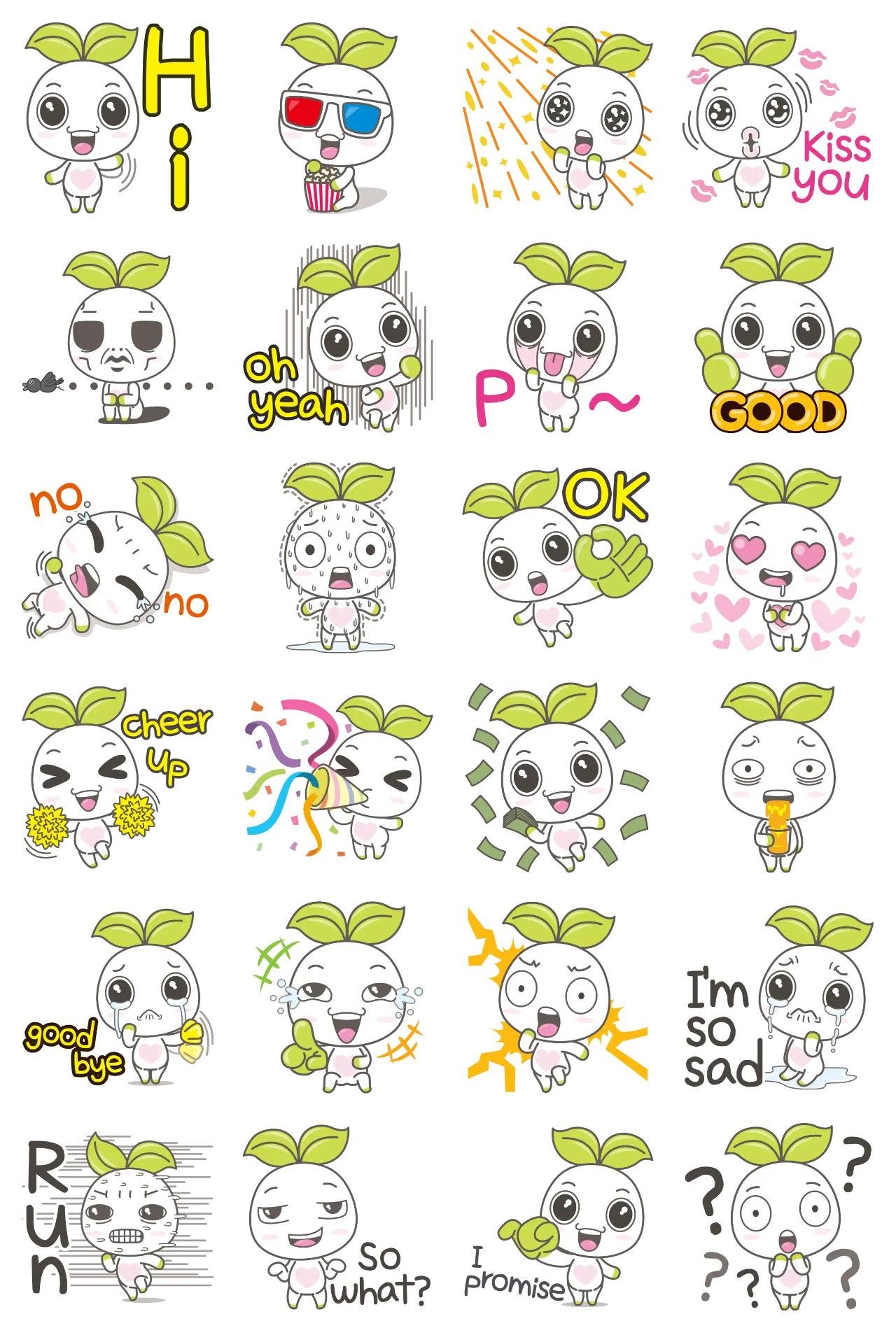 Saebom-i Animation/Cartoon,Etc sticker pack for Whatsapp, Telegram, Signal, and others chatting and message apps