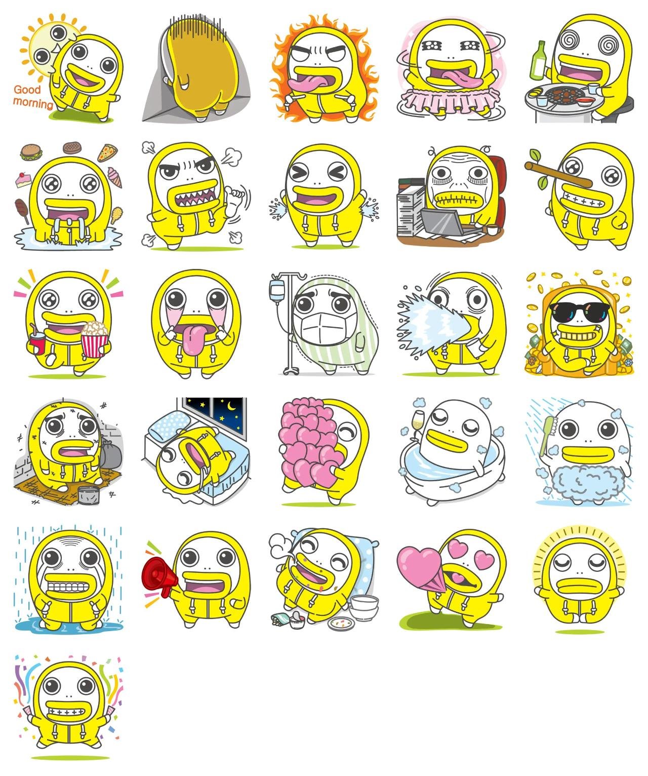 Huti Gag,Etc sticker pack for Whatsapp, Telegram, Signal, and others chatting and message apps