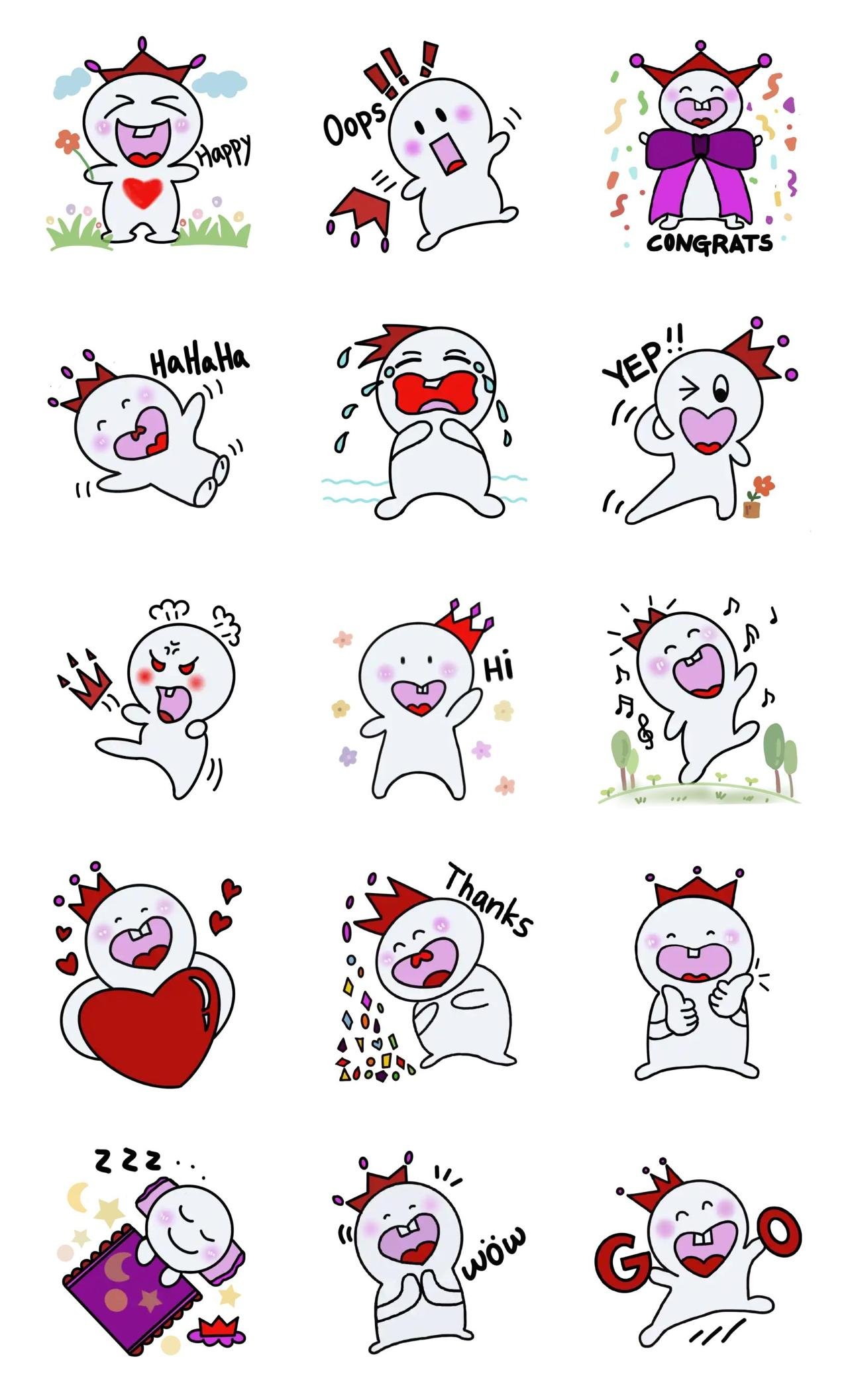 Smile_Princess People,FAMILY sticker pack for Whatsapp, Telegram, Signal, and others chatting and message apps