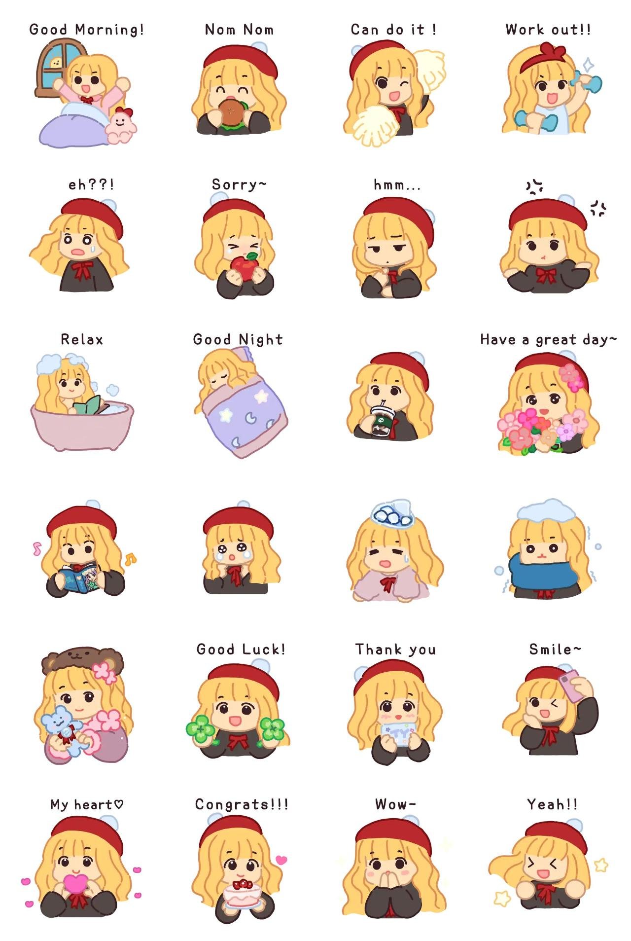 Happy Girl NaNa Animation/Cartoon sticker pack for Whatsapp, Telegram, Signal, and others chatting and message apps