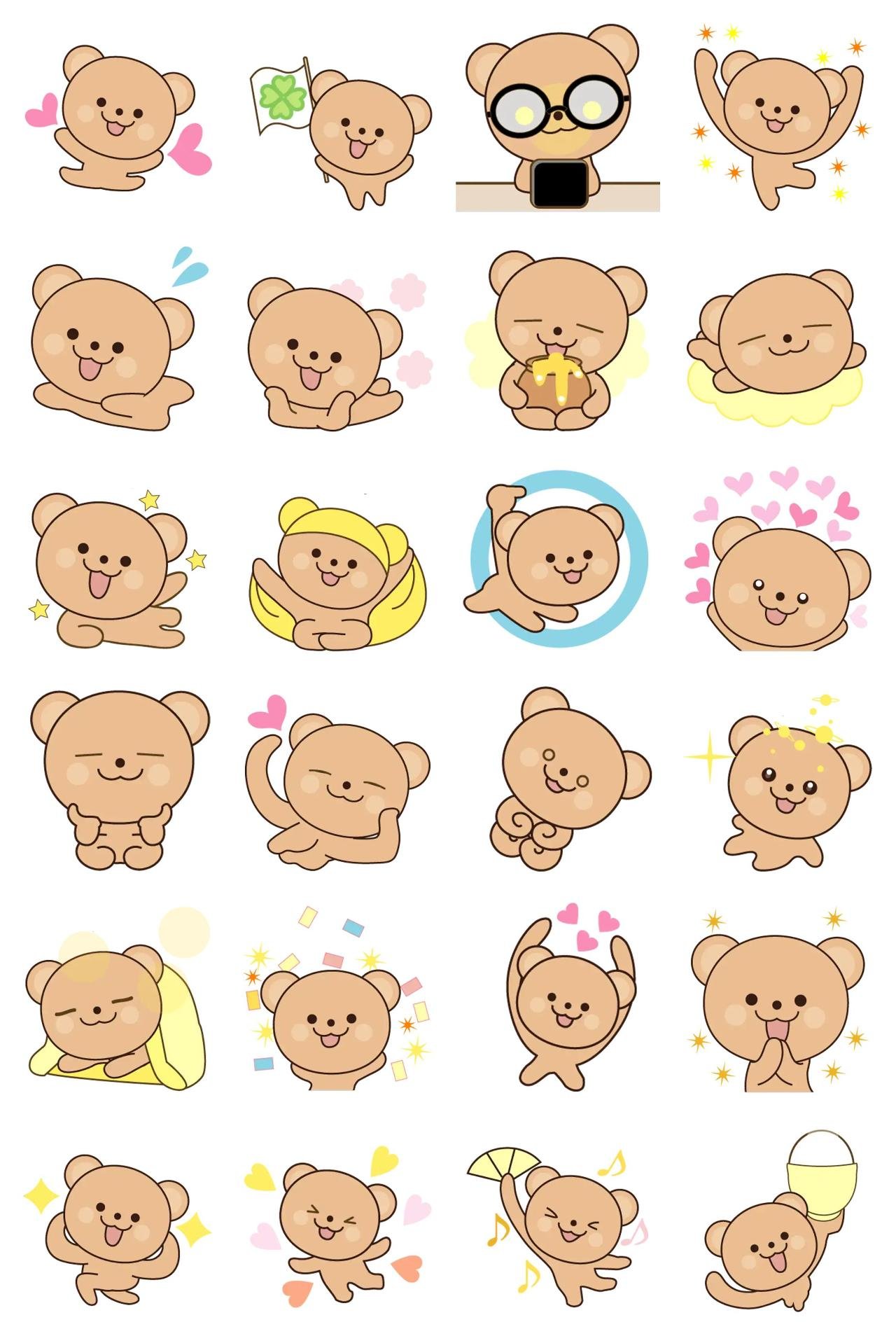 Baby Bear Day Animation/Cartoon,Animals,Celebrity,Gag,FAMILY,People,Etc,Vacation sticker pack for Whatsapp, Telegram, Signal, and others chatting and message apps