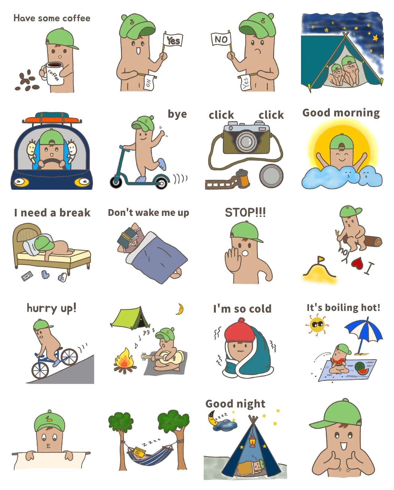 Kingking's healing Weather/Nature,Culture,Vacation sticker pack for Whatsapp, Telegram, Signal, and others chatting and message apps