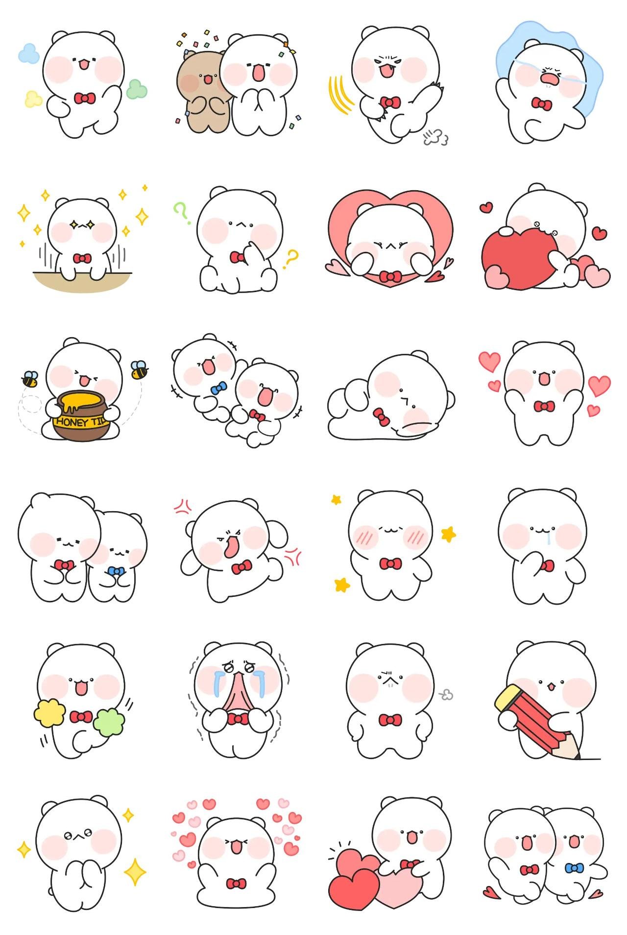 A cute baby bear, Chu Chu! Animation/Cartoon,Animals sticker pack for Whatsapp, Telegram, Signal, and others chatting and message apps