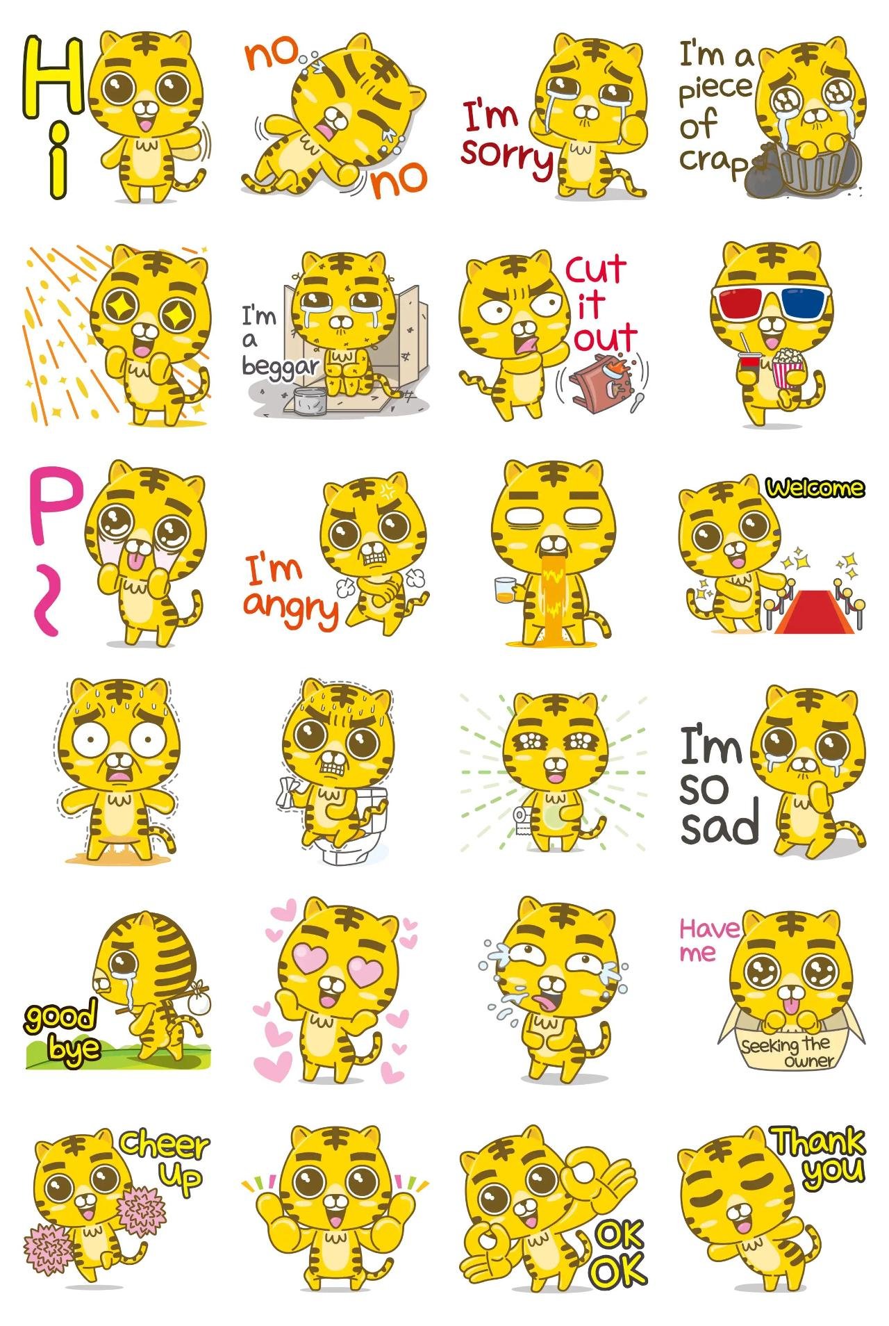 Hoholang Animation/Cartoon,Animals sticker pack for Whatsapp, Telegram, Signal, and others chatting and message apps