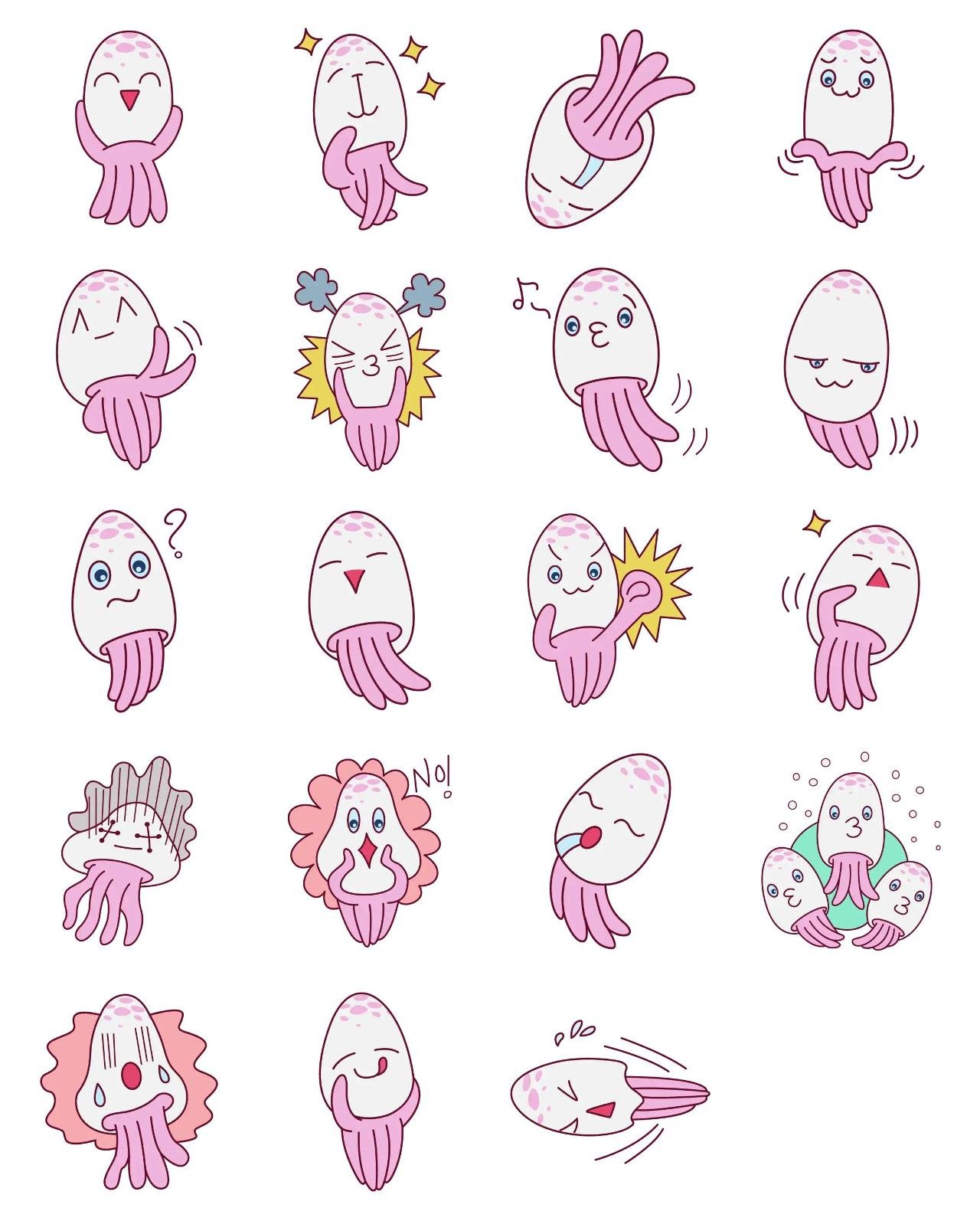 Cute Octopus 02 Animation/Cartoon,Animals,INDIA sticker pack for Whatsapp, Telegram, Signal, and others chatting and message apps