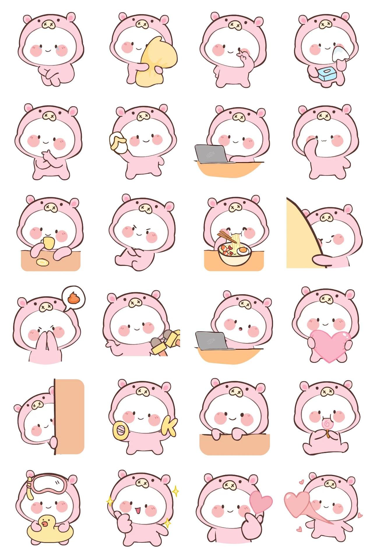 Little Piggy 2 Animation/Cartoon,Animals,Celebrity,Gag,Halloween,Phrases,People,Romance,Vacation,Etc,RAMADAN,New year's day,Anniversary,Birthday,FAMILY,Valentine,Culture,Objects sticker pack for Whatsapp, Telegram, Signal, and others chatting and message apps