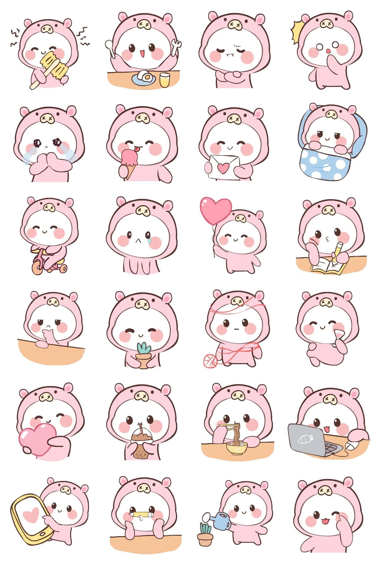 Little Piggy 3 Animation/Cartoon,Animals,Romance,Halloween,Celebrity,Instruments,Valentine,FAMILY,Vacation,Etc,INDIA,New year's day,Anniversary,Birthday,Easter sticker pack for Whatsapp, Telegram, Signal, and others chatting and message apps