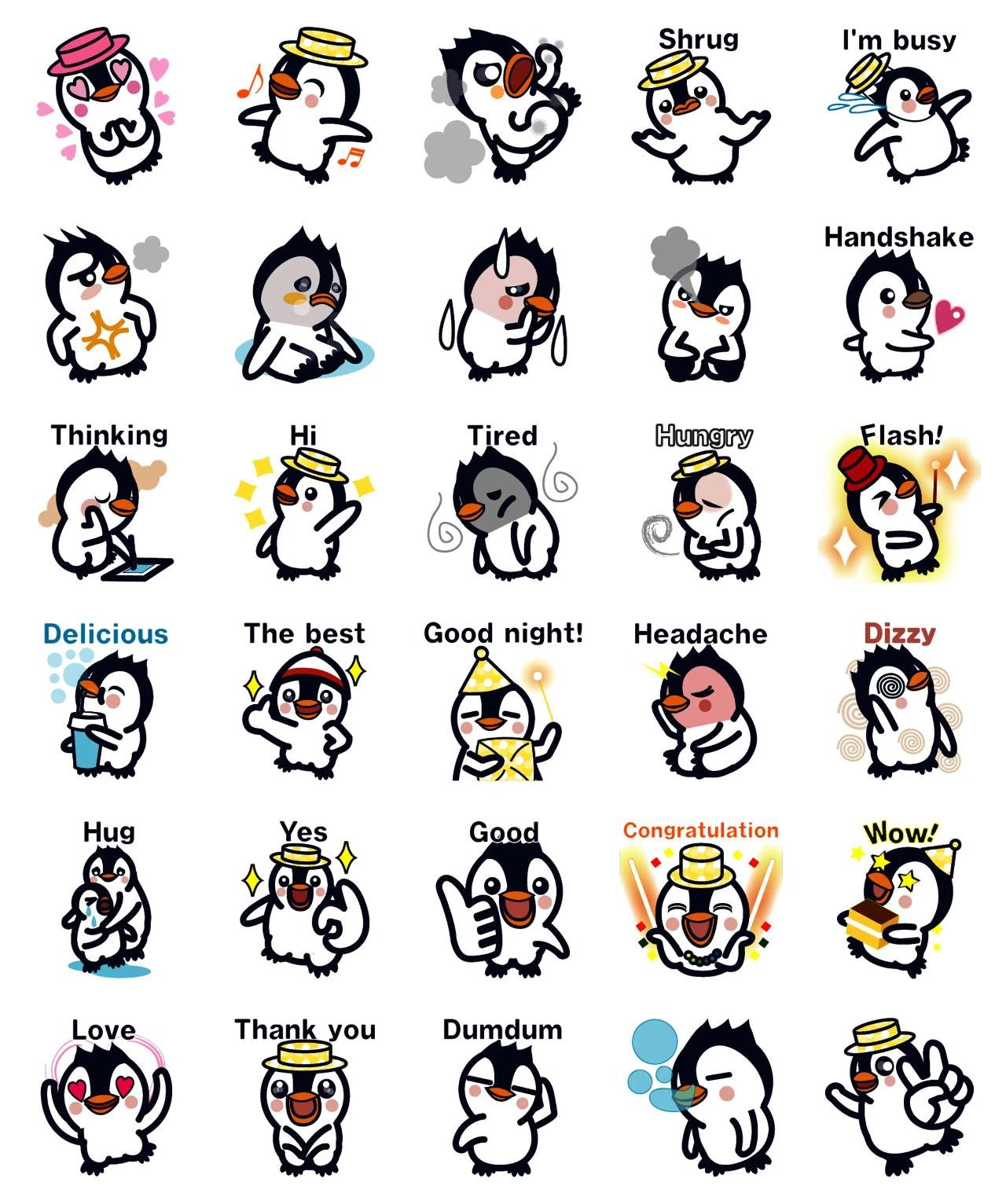 My Penguin Animation/Cartoon sticker pack for Whatsapp, Telegram, Signal, and others chatting and message apps