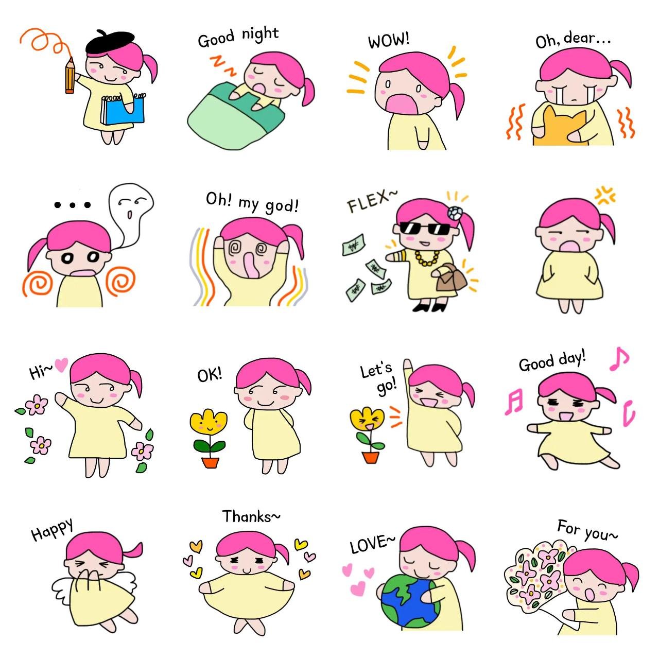 Jessica World FAMILY,People sticker pack for Whatsapp, Telegram, Signal, and others chatting and message apps