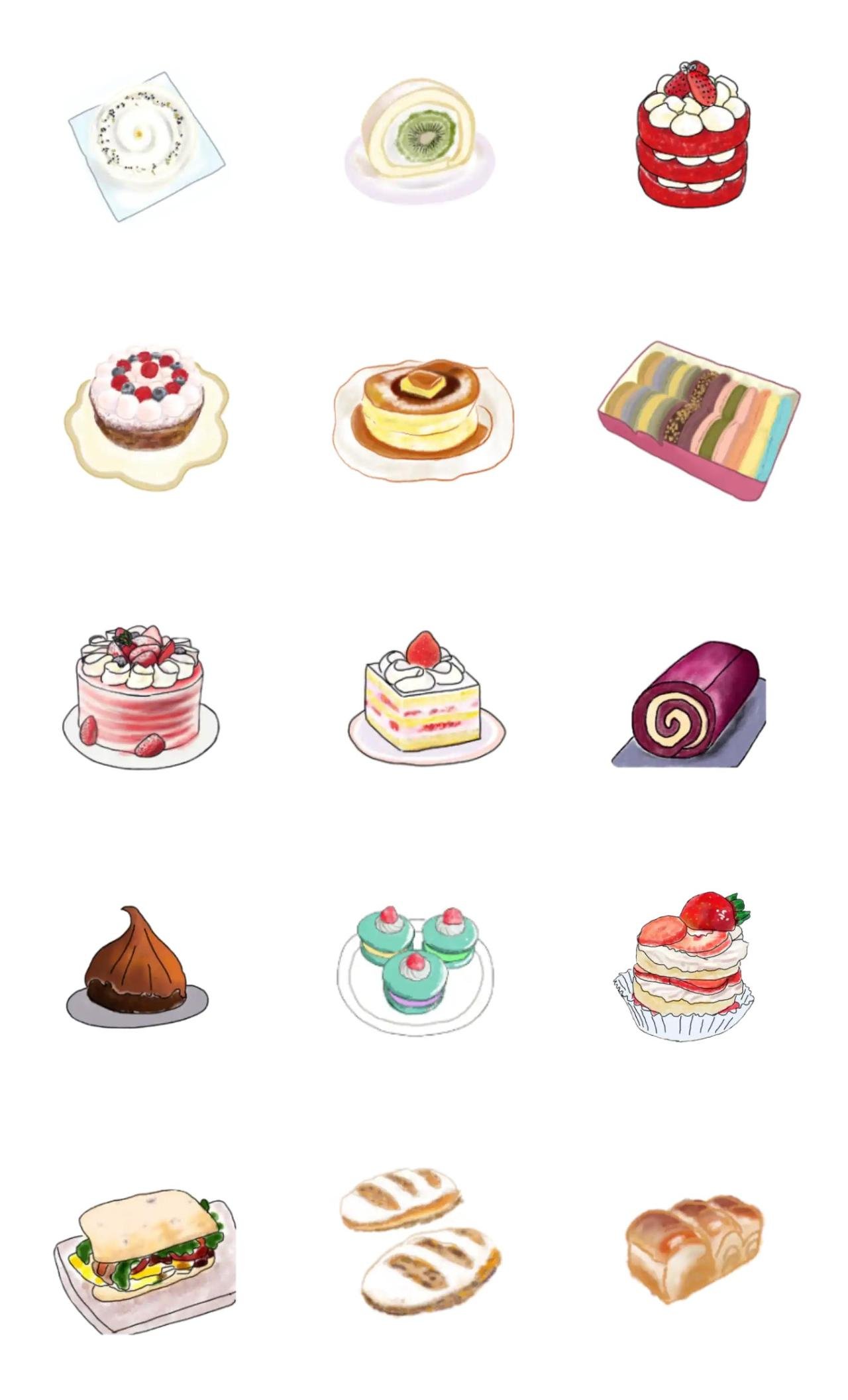 dessert Food/Drink sticker pack for Whatsapp, Telegram, Signal, and others chatting and message apps