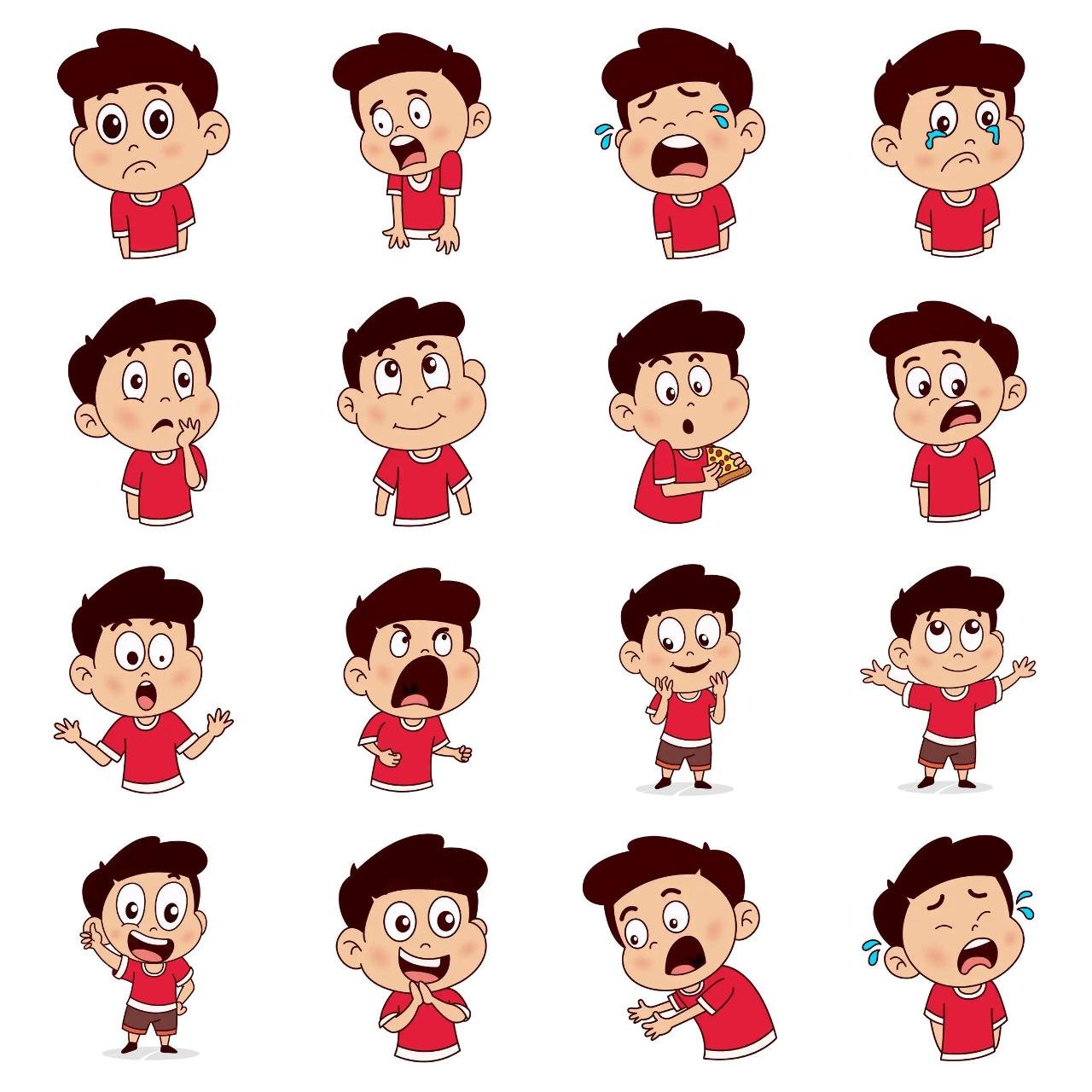 Cute Boy Animation/Cartoon,People,INDIA sticker pack for Whatsapp, Telegram, Signal, and others chatting and message apps