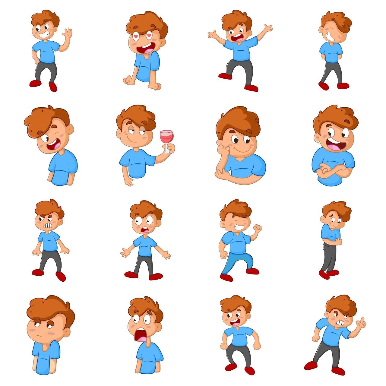 Crazy Boy Animation/Cartoon,People,INDIA sticker pack for Whatsapp, Telegram, Signal, and others chatting and message apps