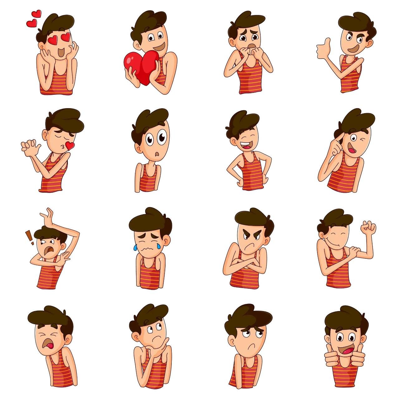 Sando Boy Animation/Cartoon,People,INDIA sticker pack for Whatsapp, Telegram, Signal, and others chatting and message apps