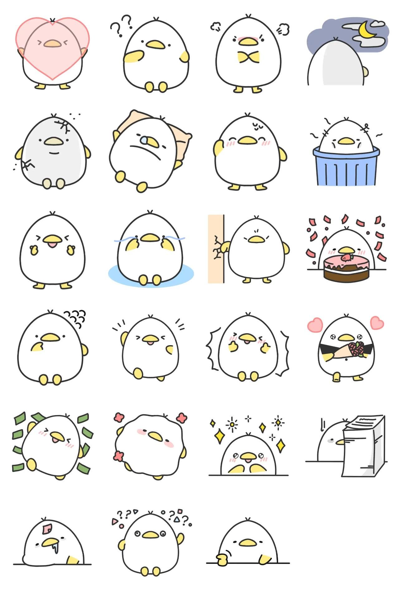 Cuty Chick Ari Animals,Animation/Cartoon,Etc sticker pack for Whatsapp, Telegram, Signal, and others chatting and message apps