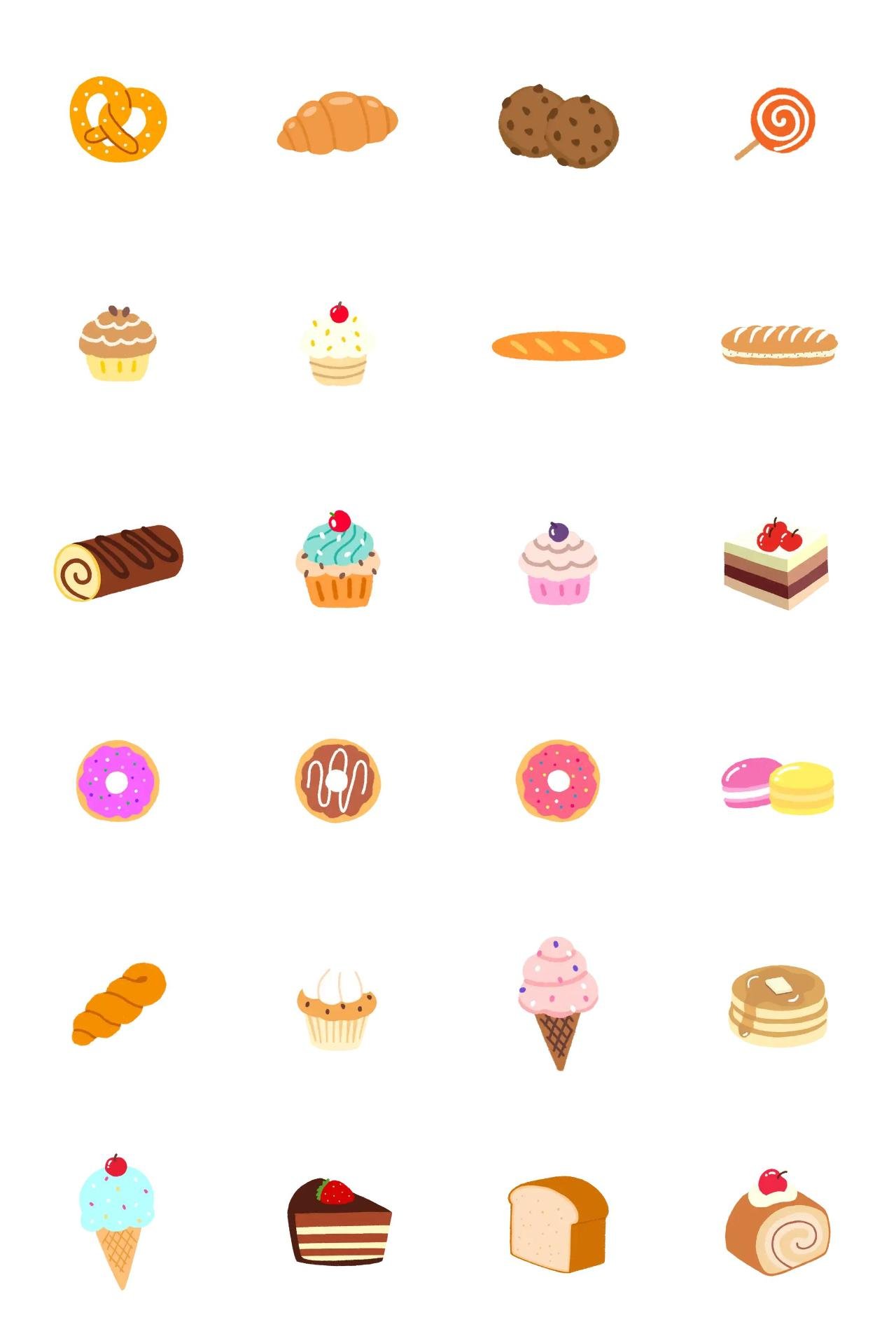 The Sweet Dessert Animation/Cartoon,Food/Drink,Objects sticker pack for Whatsapp, Telegram, Signal, and others chatting and message apps