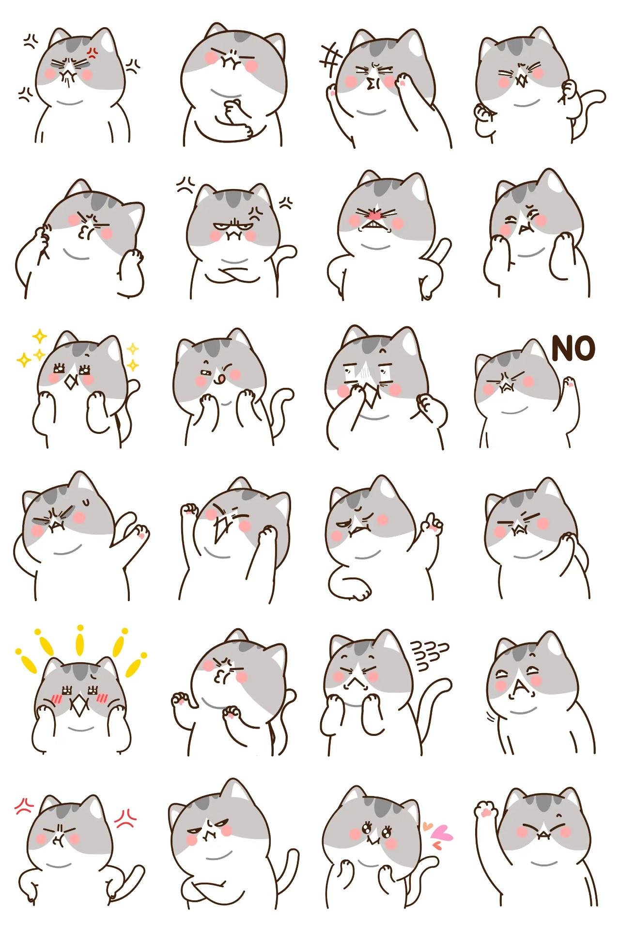 Chubby Chubby Animals sticker pack for Whatsapp, Telegram, Signal, and others chatting and message apps