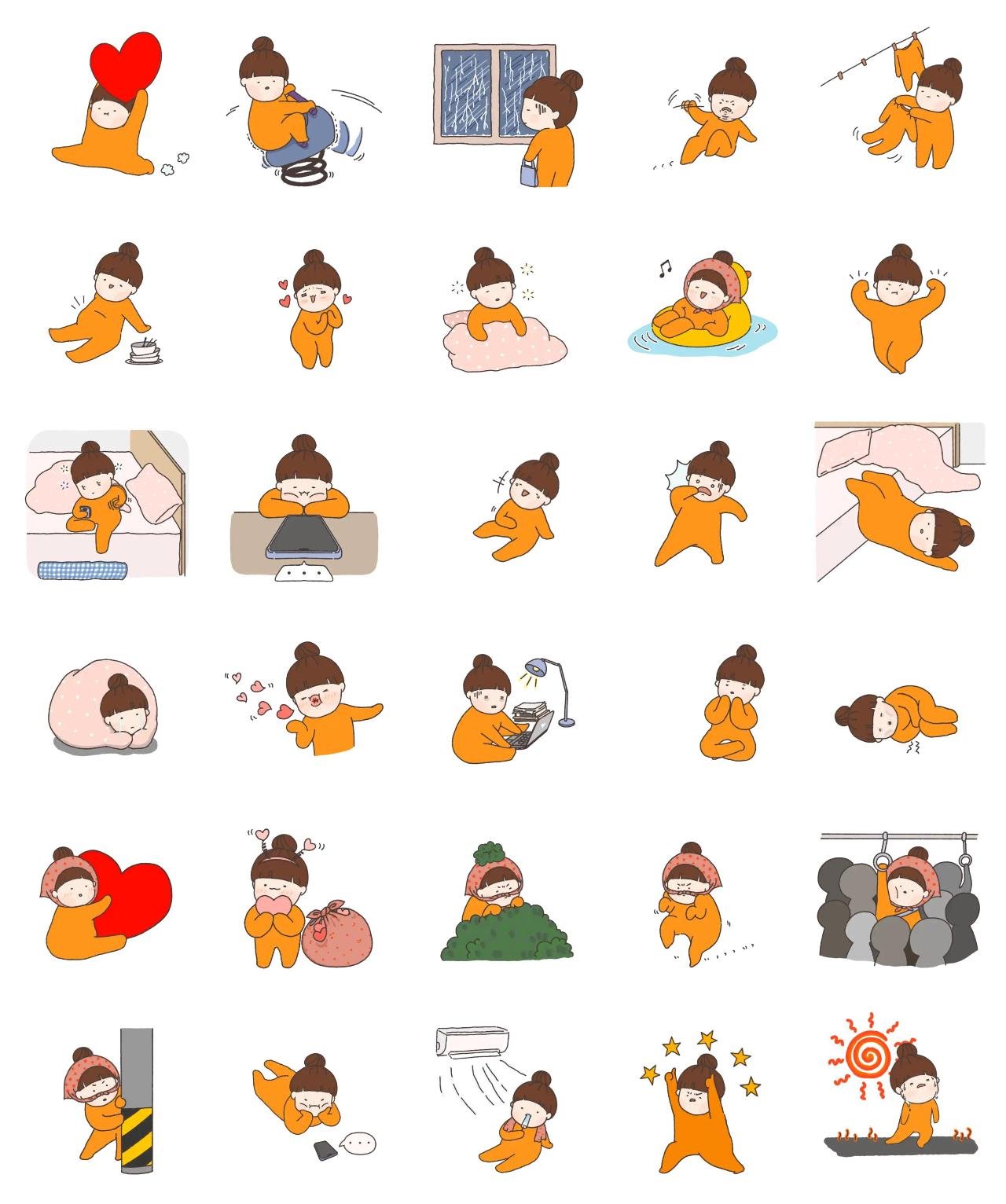 HyeGu Animation/Cartoon sticker pack for Whatsapp, Telegram, Signal, and others chatting and message apps