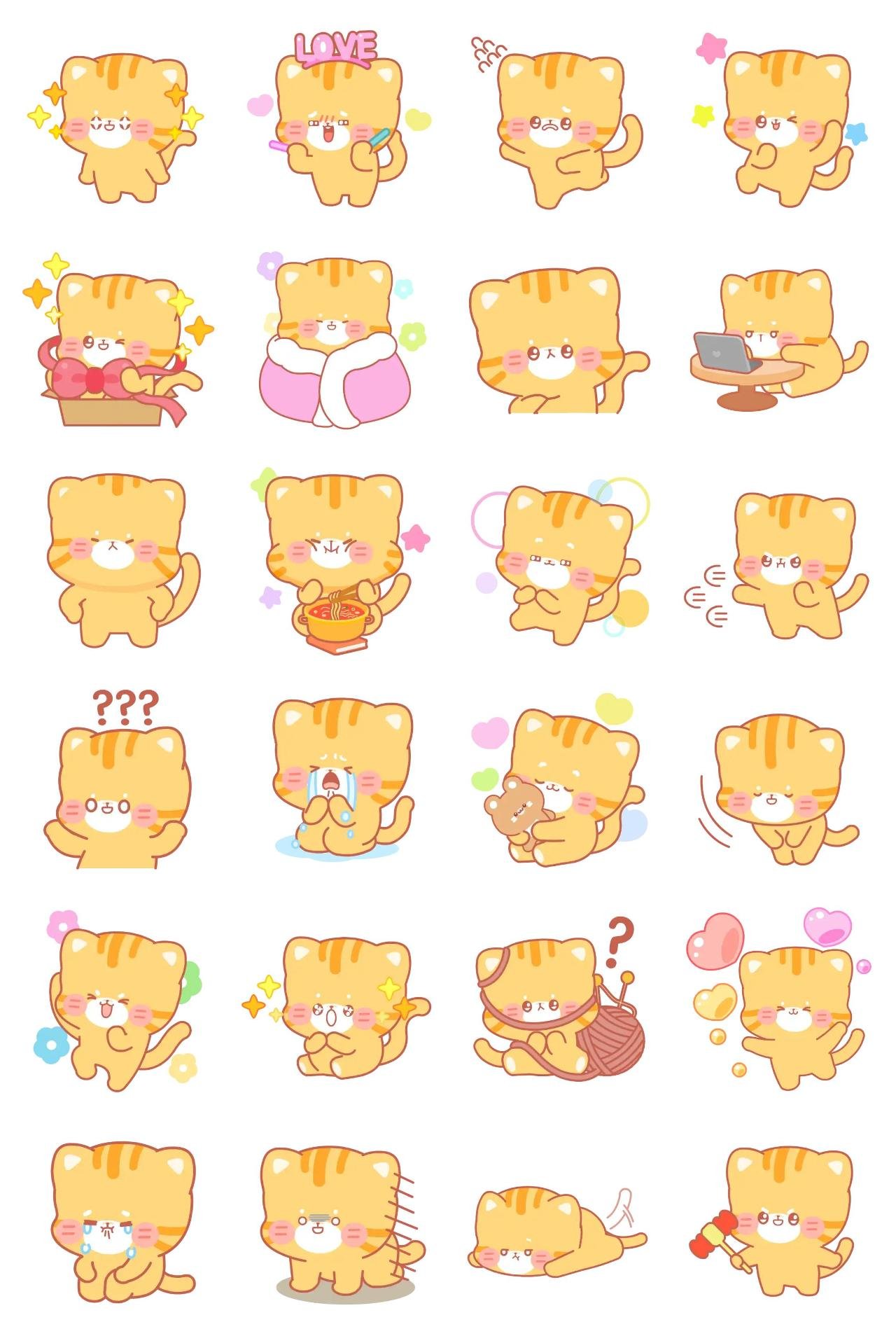 baby cat cheese Animals sticker pack for Whatsapp, Telegram, Signal, and others chatting and message apps