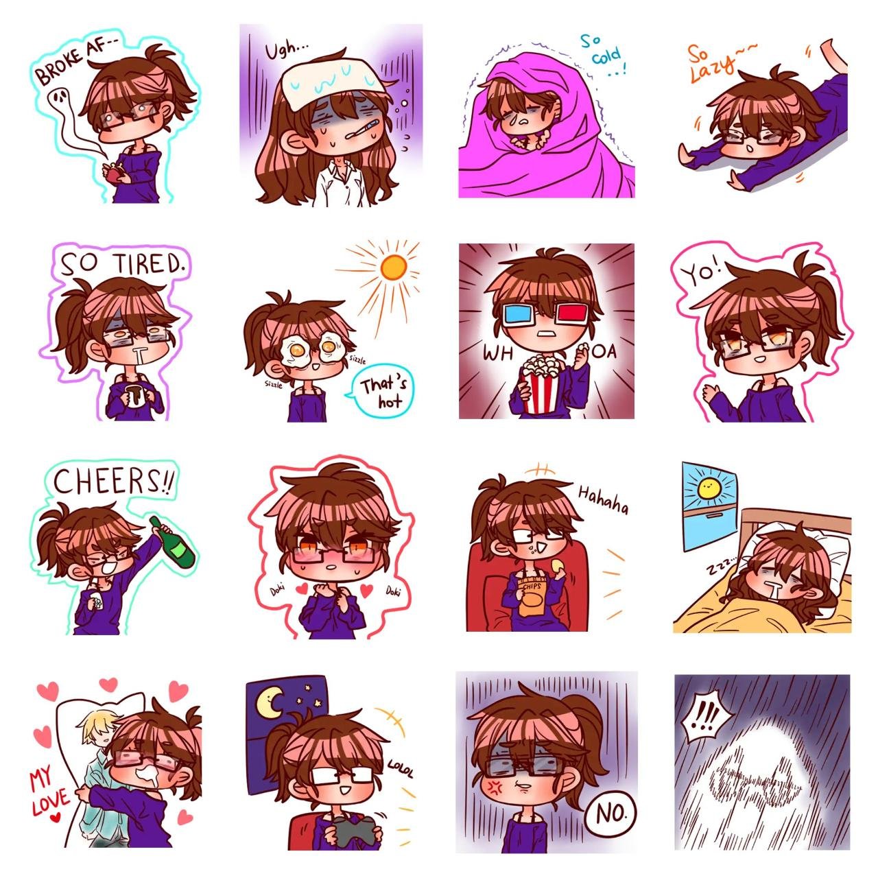 S.I.G Animation/Cartoon sticker pack for Whatsapp, Telegram, Signal, and others chatting and message apps