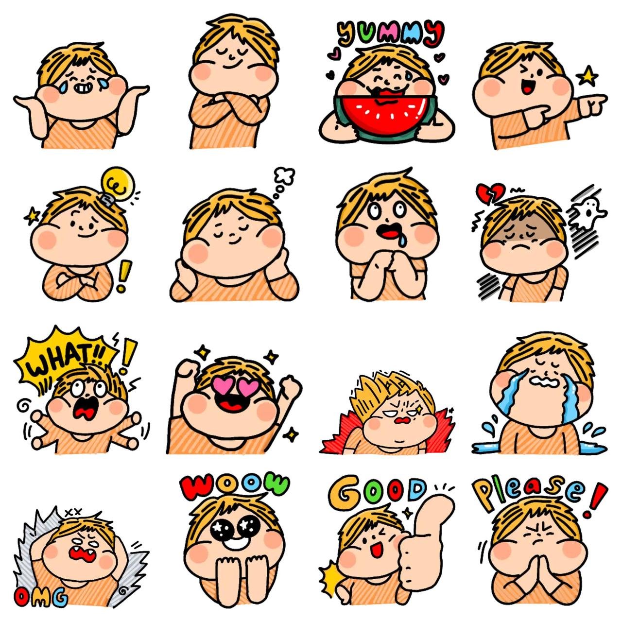 Nino Animation/Cartoon,People sticker pack for Whatsapp, Telegram, Signal, and others chatting and message apps