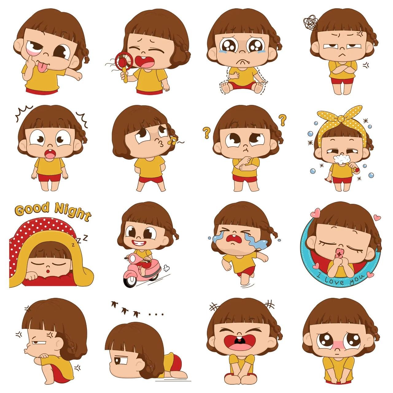 Lolita 1 Animation/Cartoon,People sticker pack for Whatsapp, Telegram, Signal, and others chatting and message apps